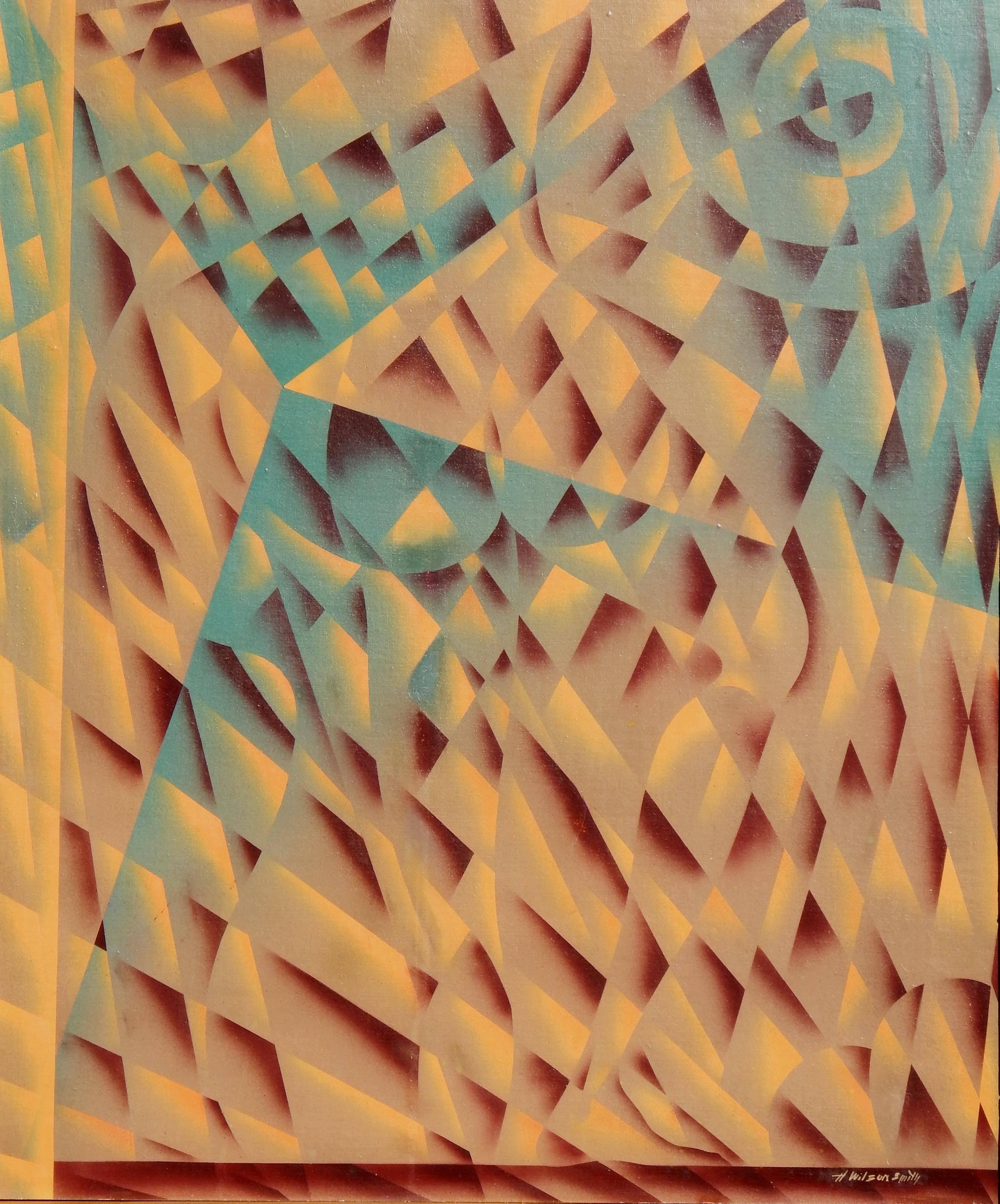 H. Wilson Smith Artista californiano Pintura abstracta geométrica, hacia 1940-1950 en venta 1