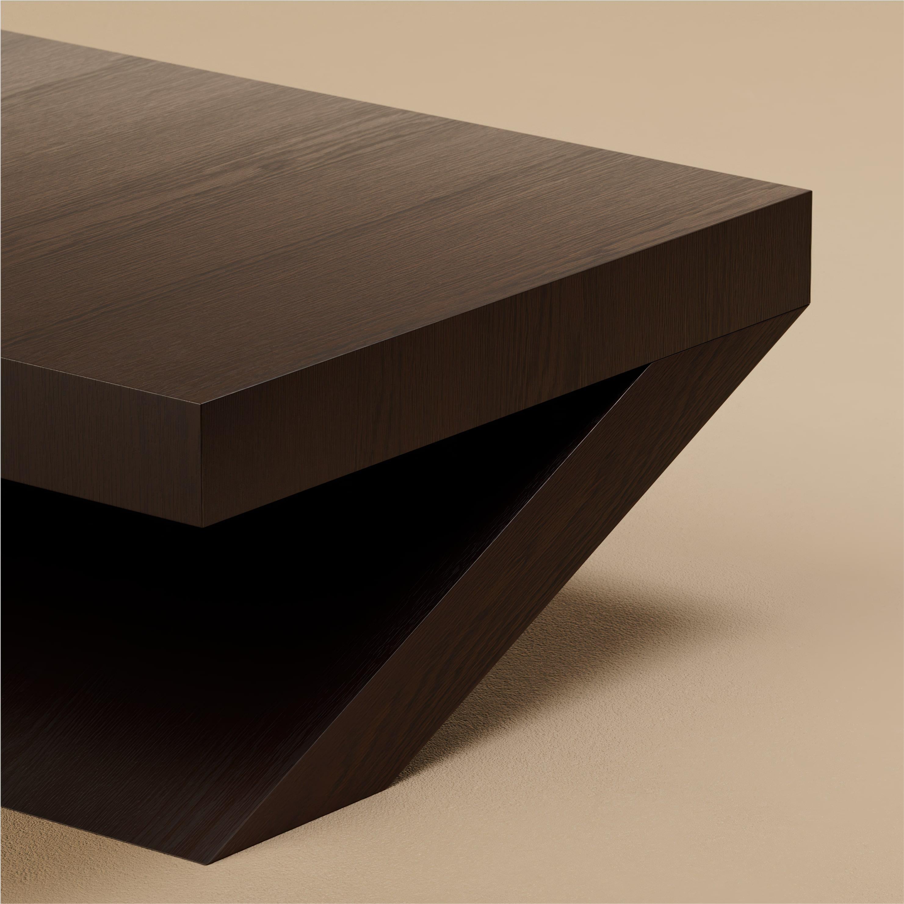 Modern H.01 Coffee Table / Ebonized Oak by Lusano For Sale