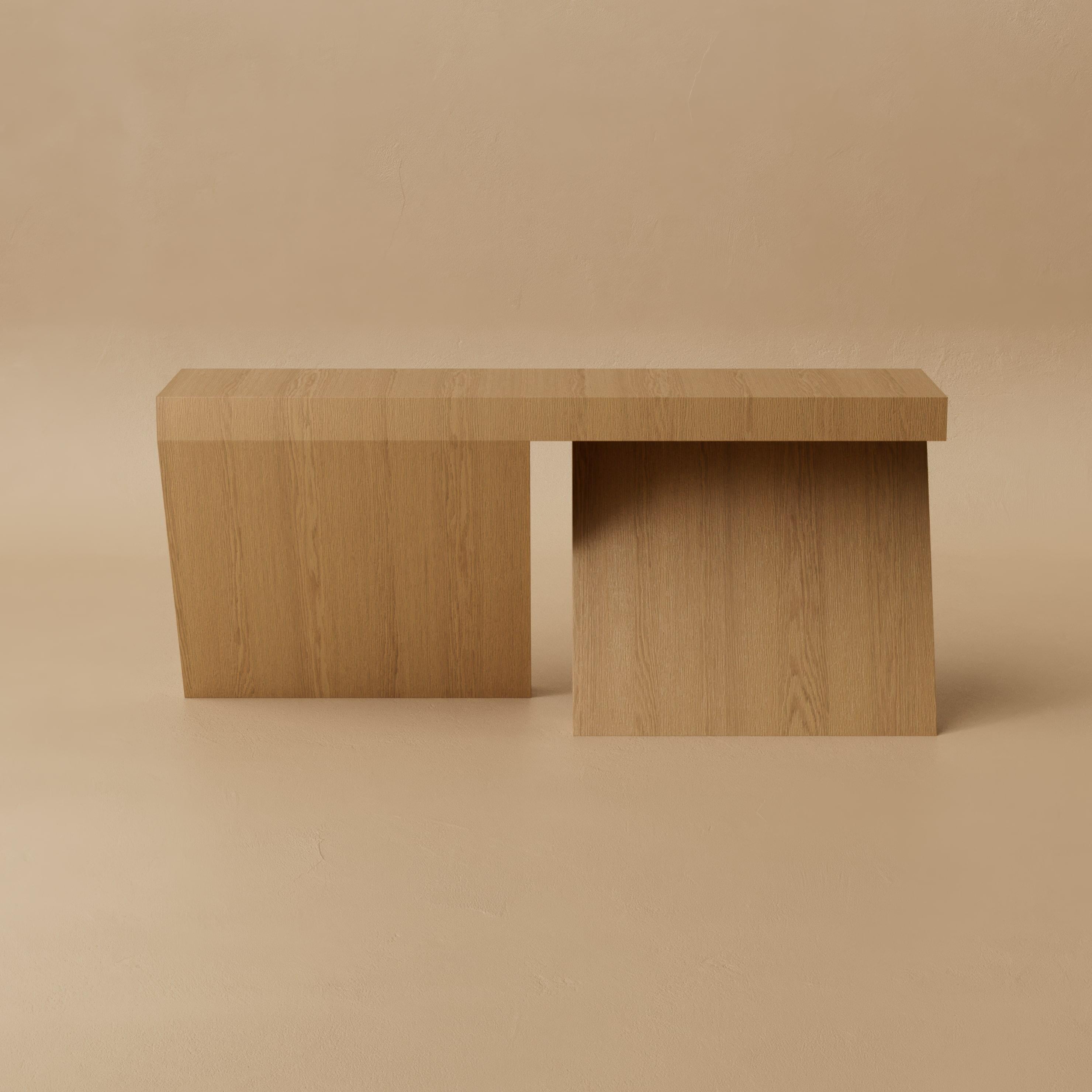 H.02 Mesa consola / Roble natural by Lusano Estadounidense en venta
