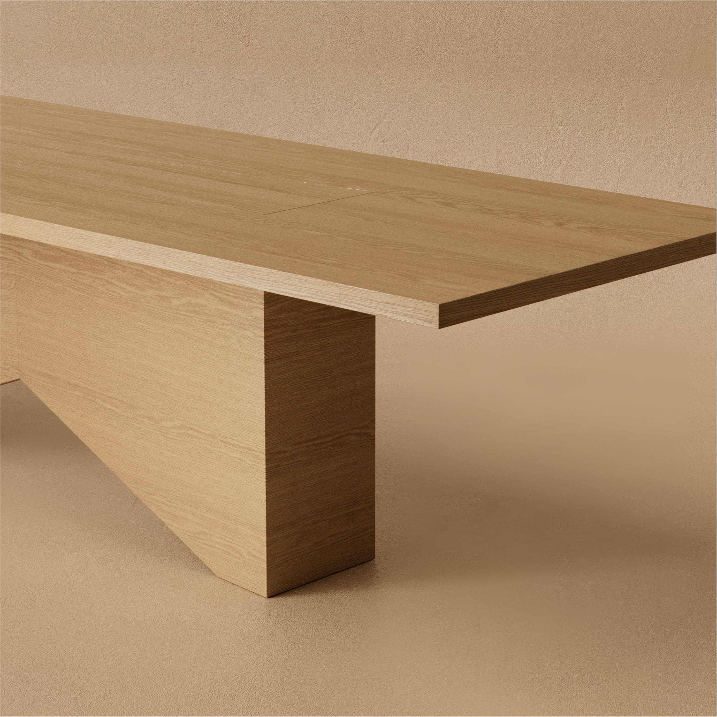 Moderne H.03 Table de salle à manger / Oak Nature par Lusano en vente
