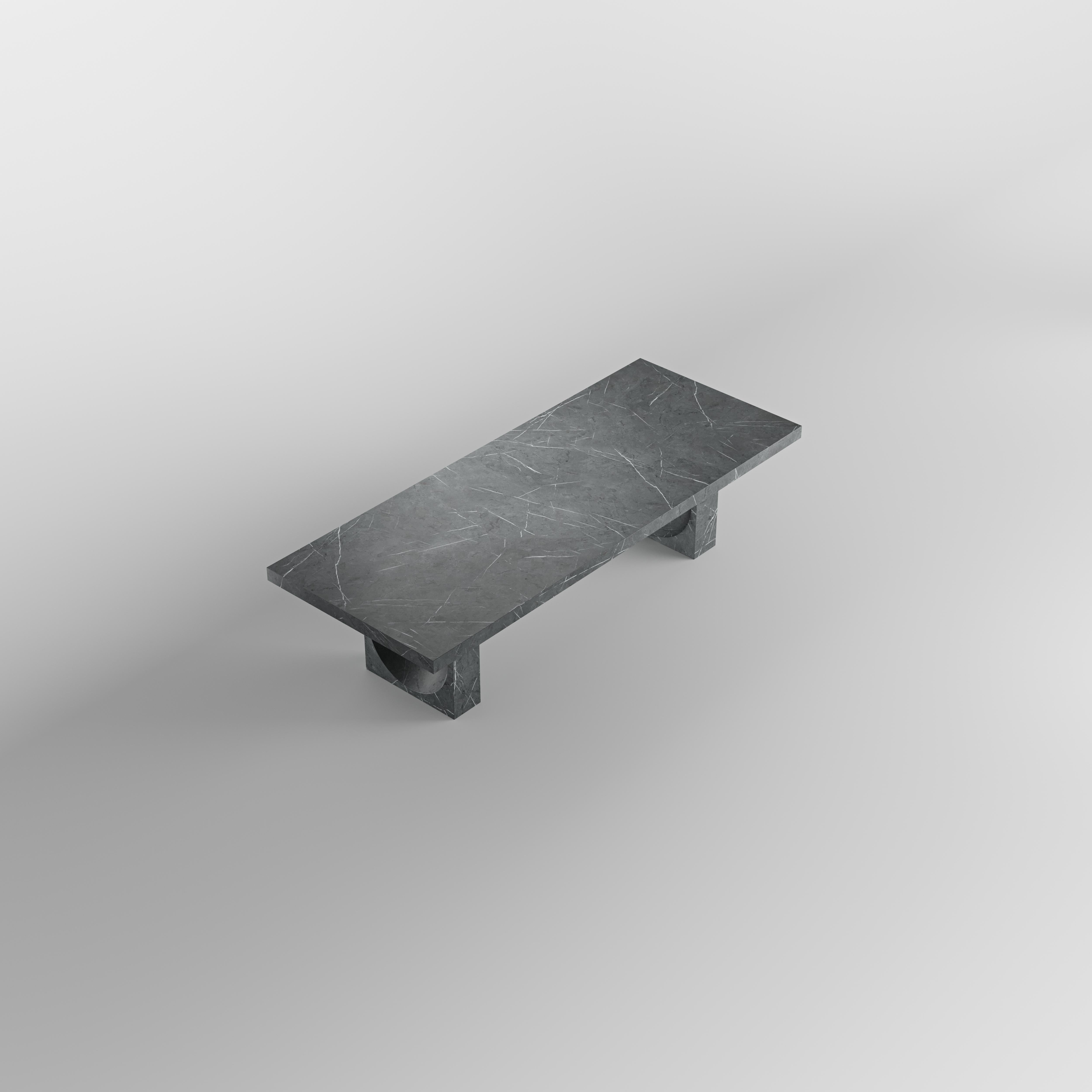 Scandinavian Modern H2 Pietra Grey Natural Stone Dining Table by Johan Wilén Customisable For Sale