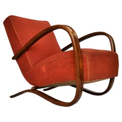 H269 Armchair by Jindrich Halabala in Original Upholstery, Up Zavody, 1930s