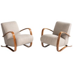 H269 Armchairs by Jindrich Halabala, Czech Republic, circa 1940