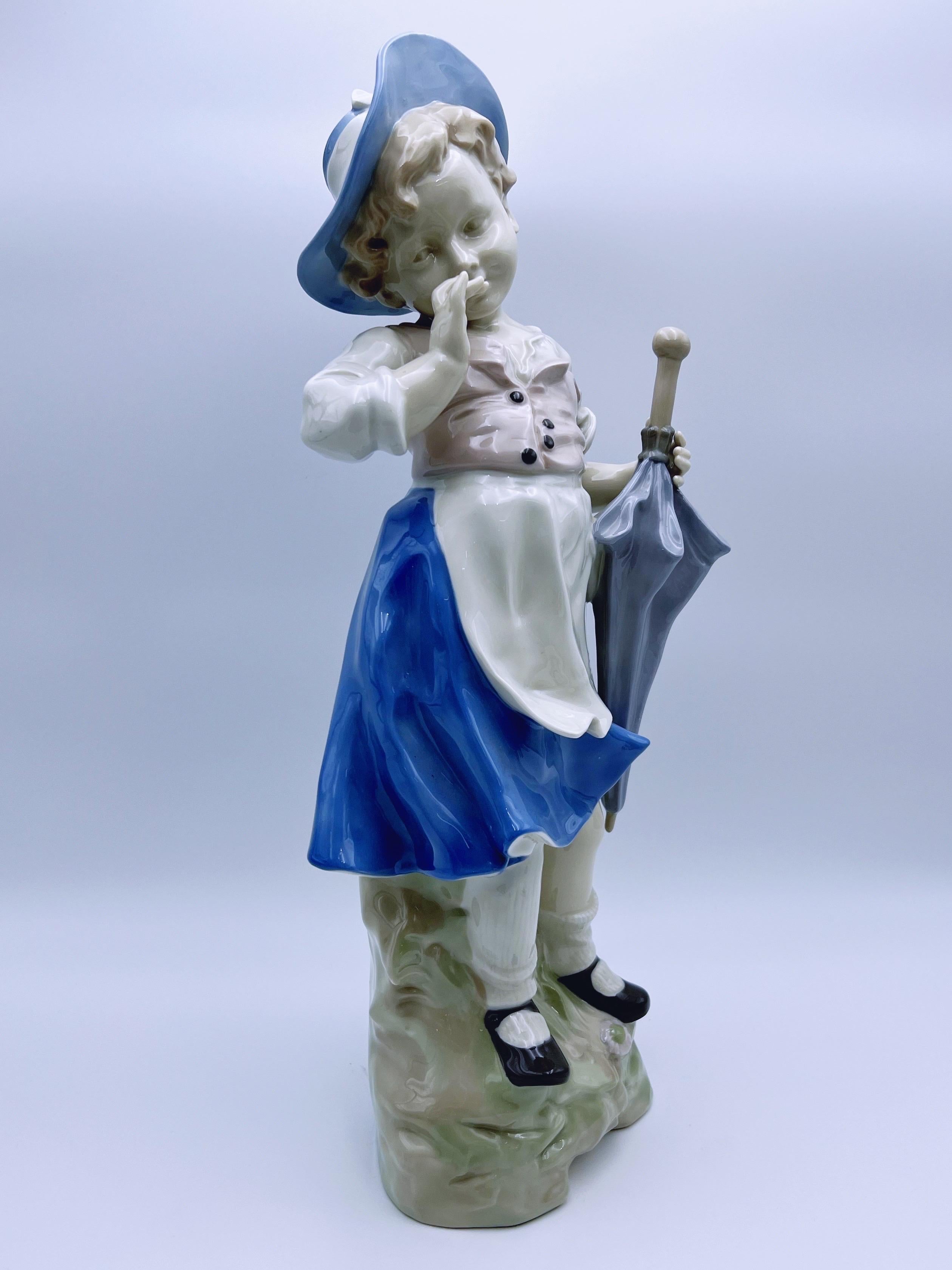 H.48cm ca. 1950 DDR Porcellana Figurina 