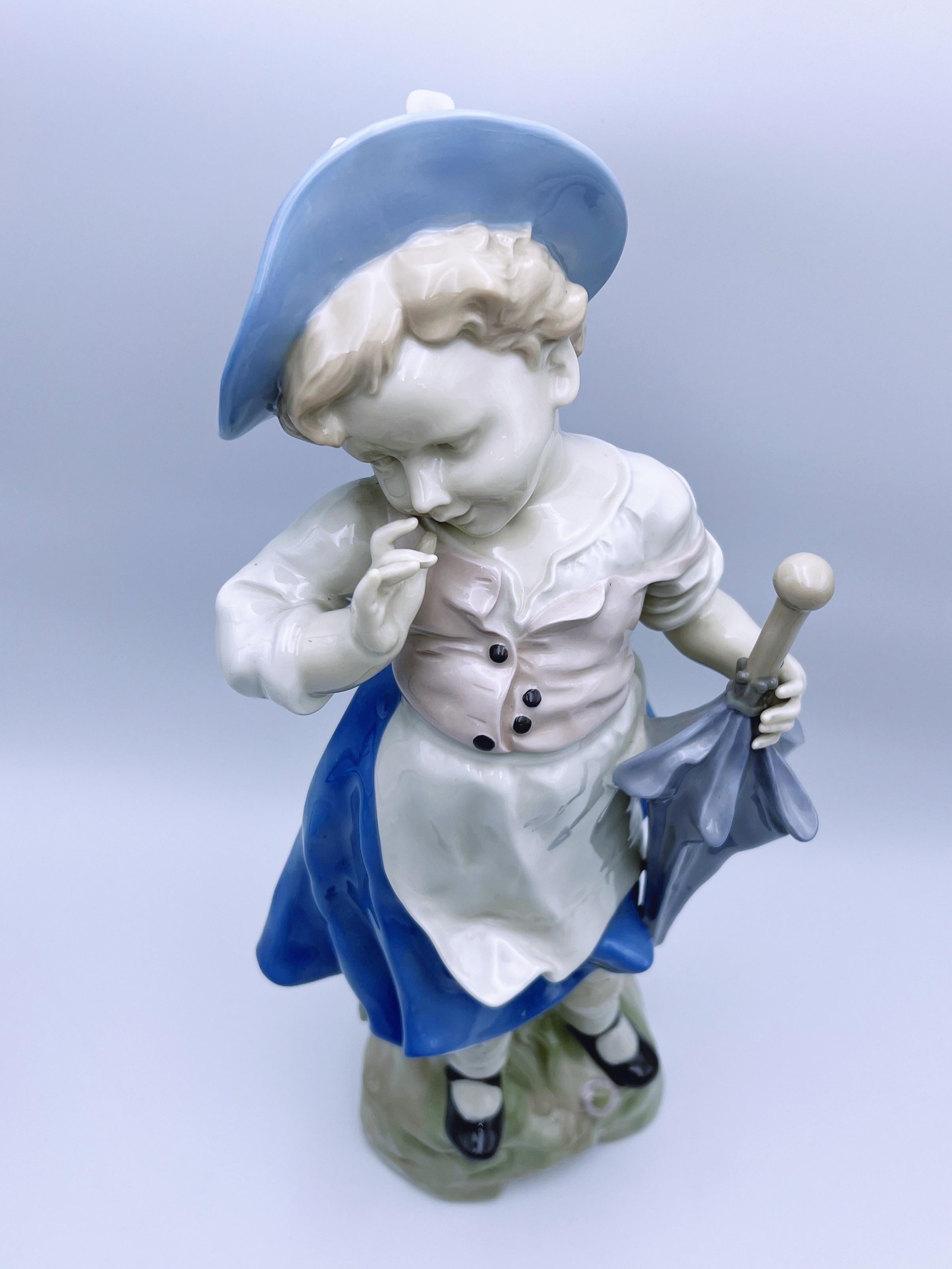 H.48cm ca. 1950 DDR Porcellana Figurina 