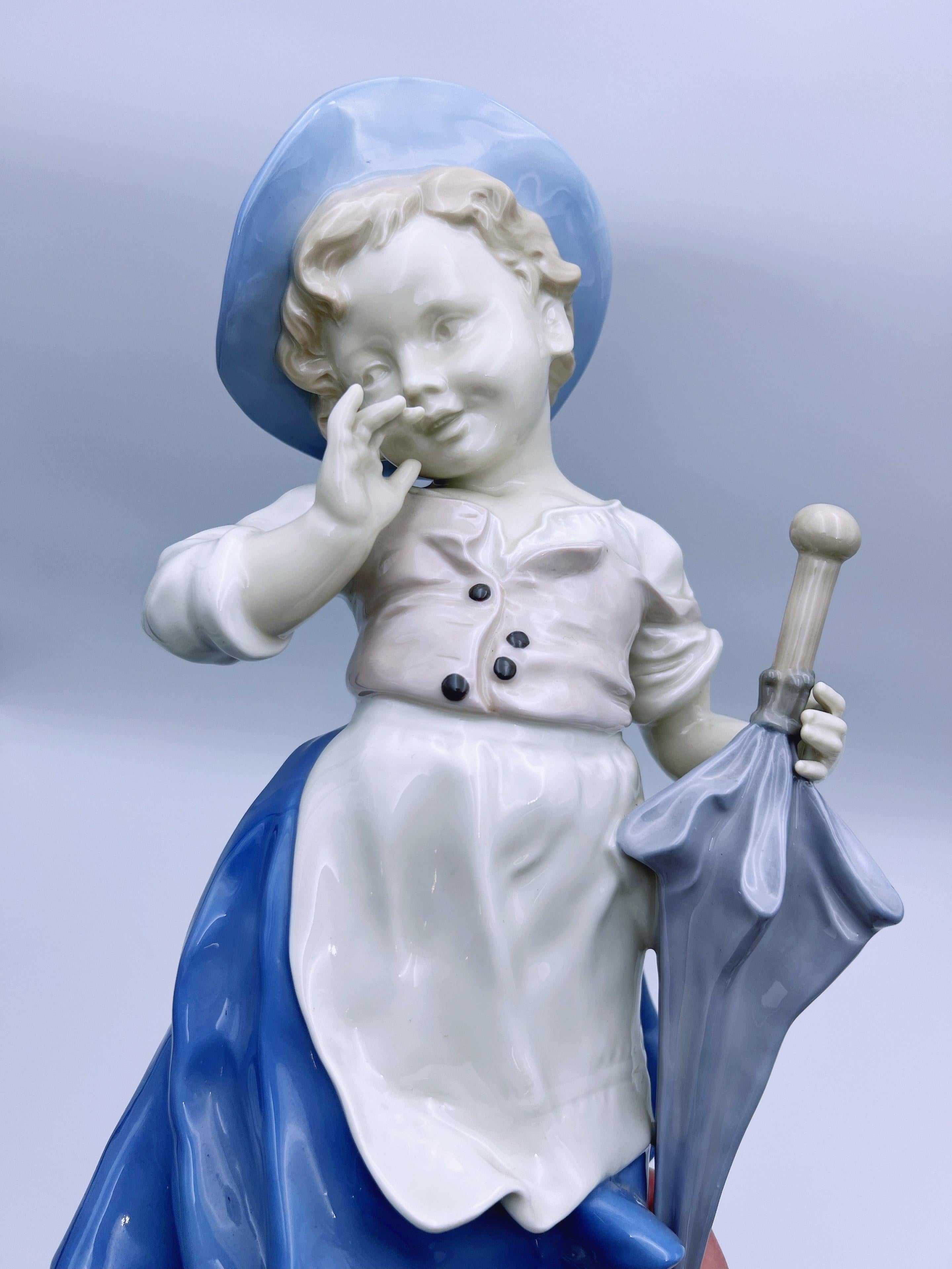 H.48cm ca. 1950 DDR Porcellana Figurina 