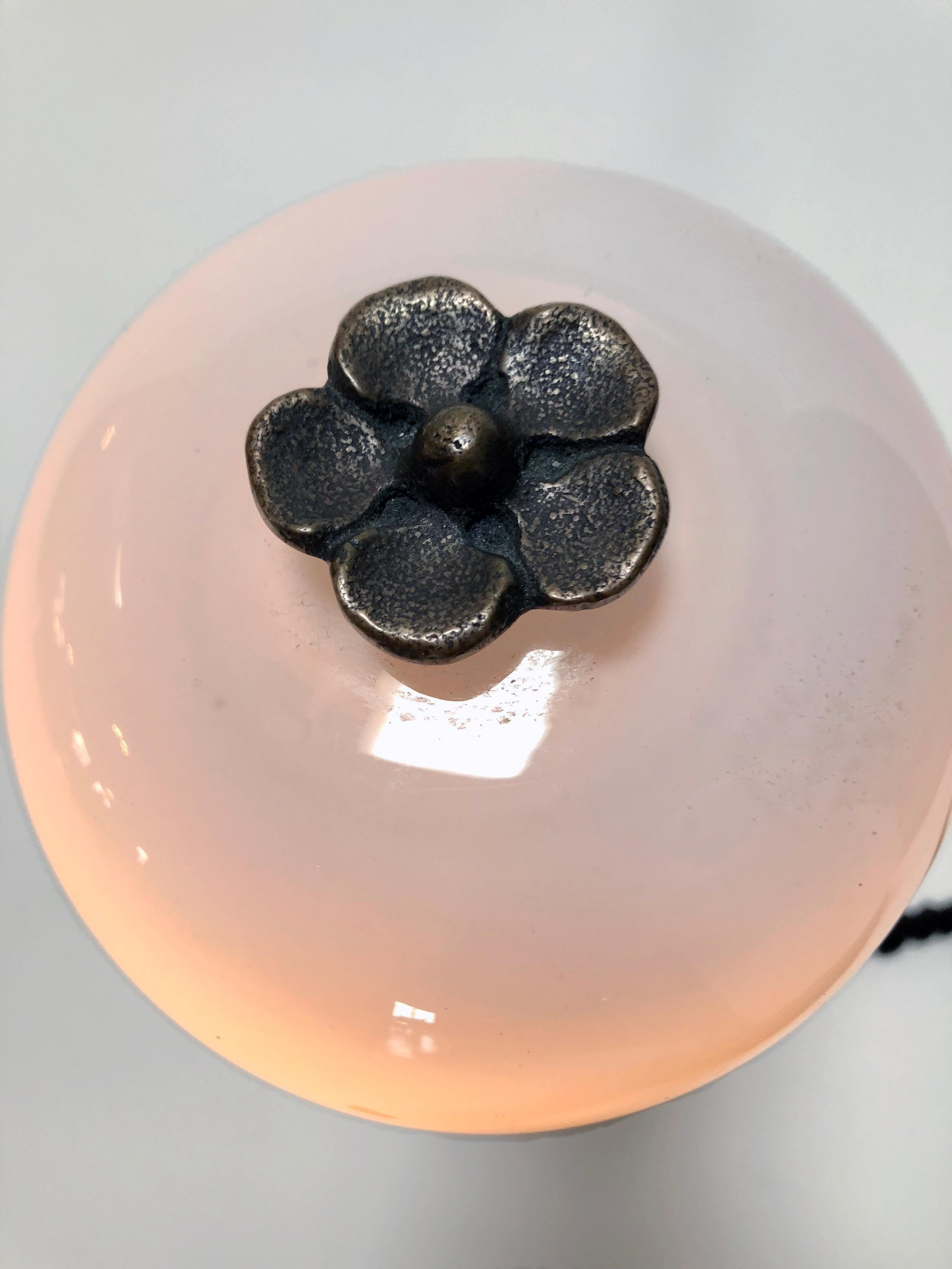 H57 Boudoir Table Lamp, Cast Bronze and Blown Glass, Jordan Mozer, USA, 2007 For Sale 1