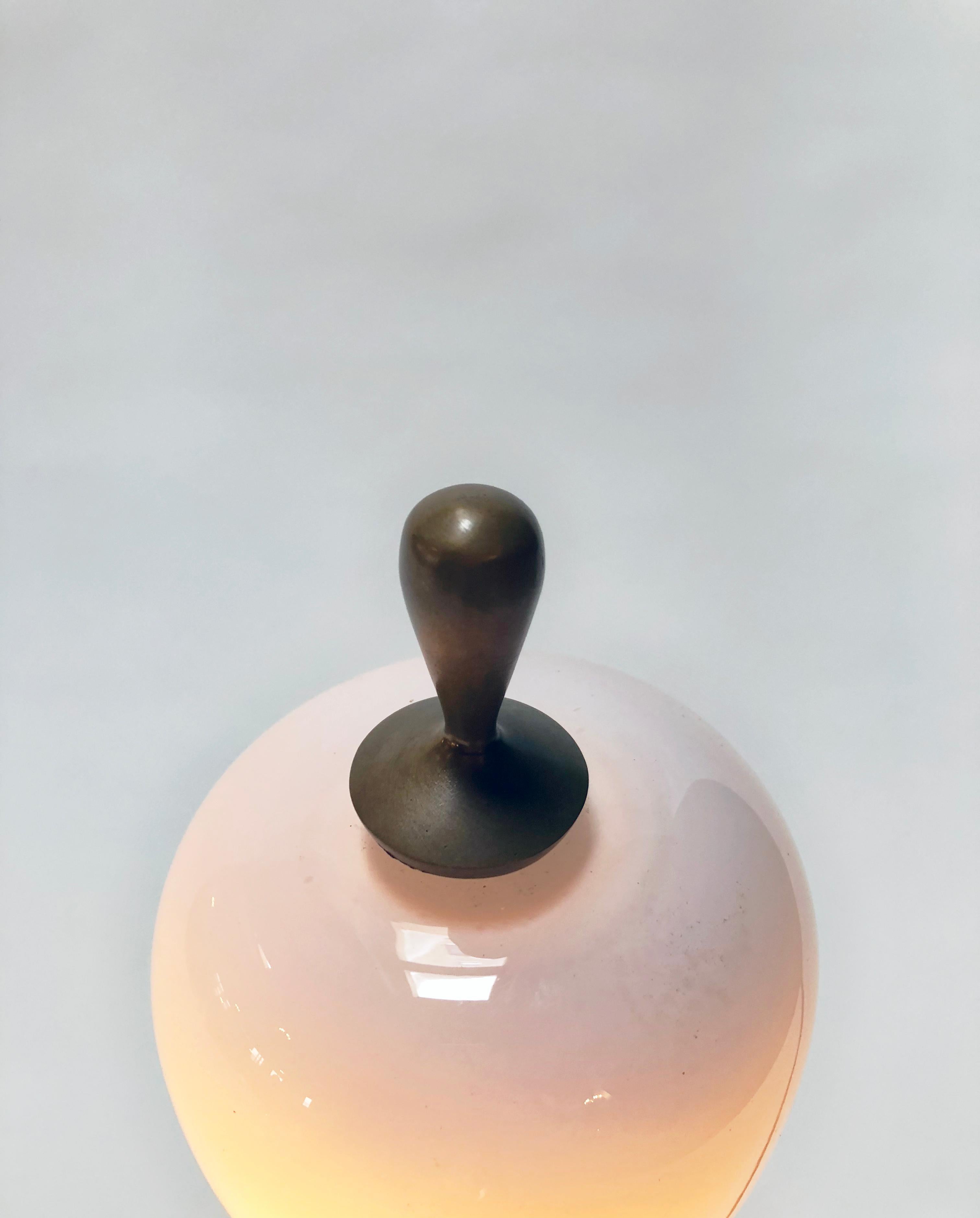 H57 Boudoir Table Lamp, Cast Bronze and Blown Glass, Jordan Mozer, USA, 2007 For Sale 2