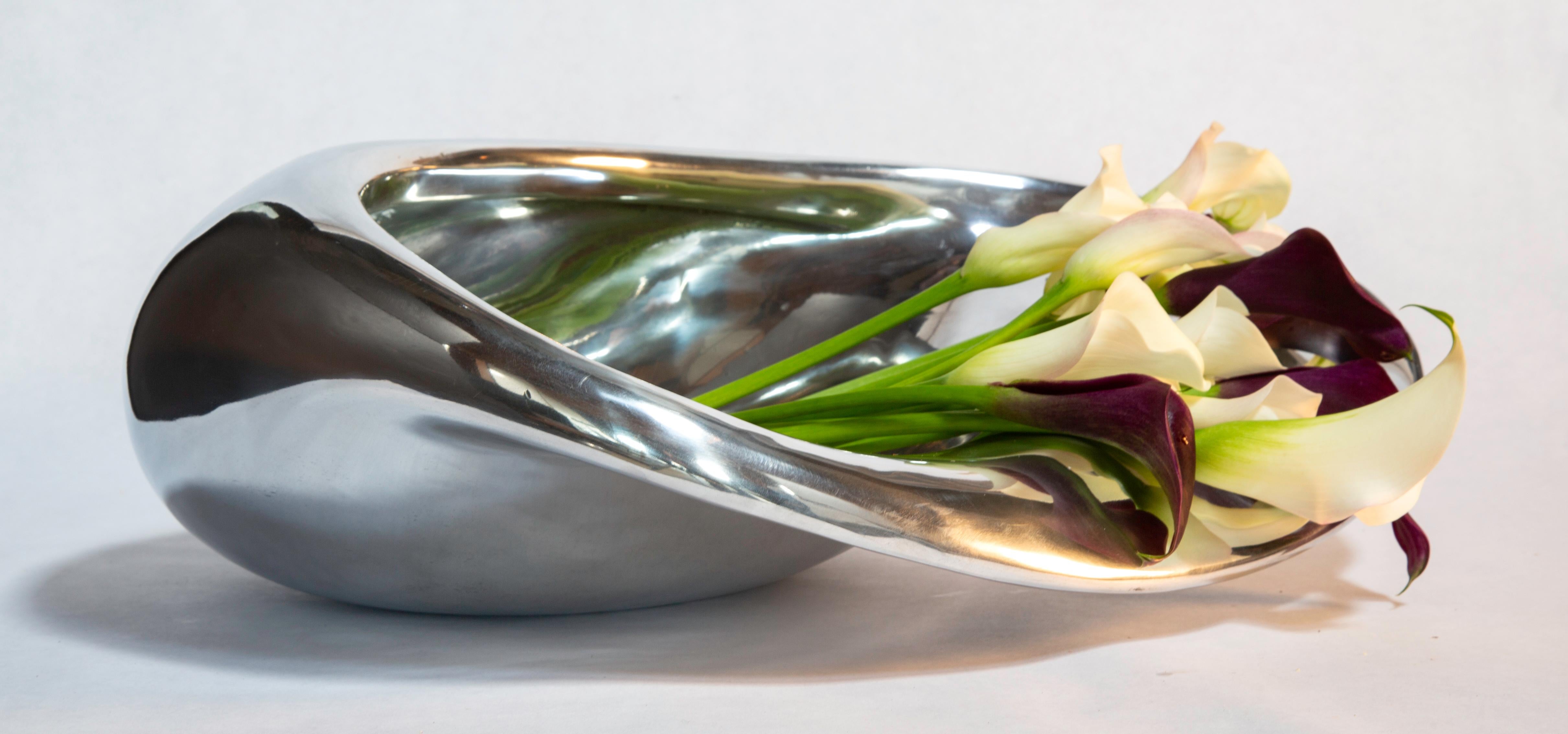 American H57 Bowl / Vase in Polished Recycled Cast Aluminum, by Jordan Mozer, USA, 2007 For Sale