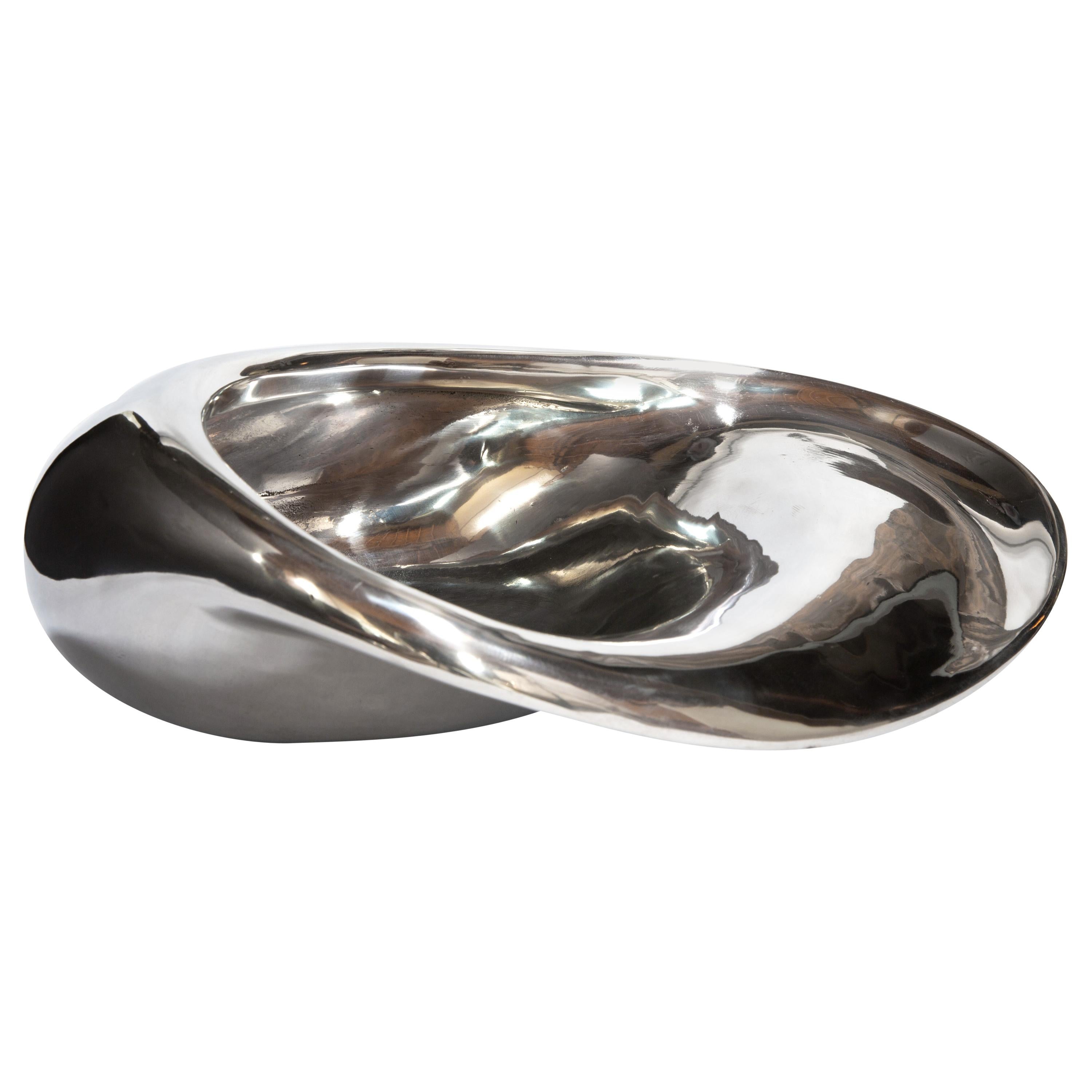 H57 Bowl / Vase in Polished Recycled Cast Aluminum, by Jordan Mozer, USA, 2007 For Sale