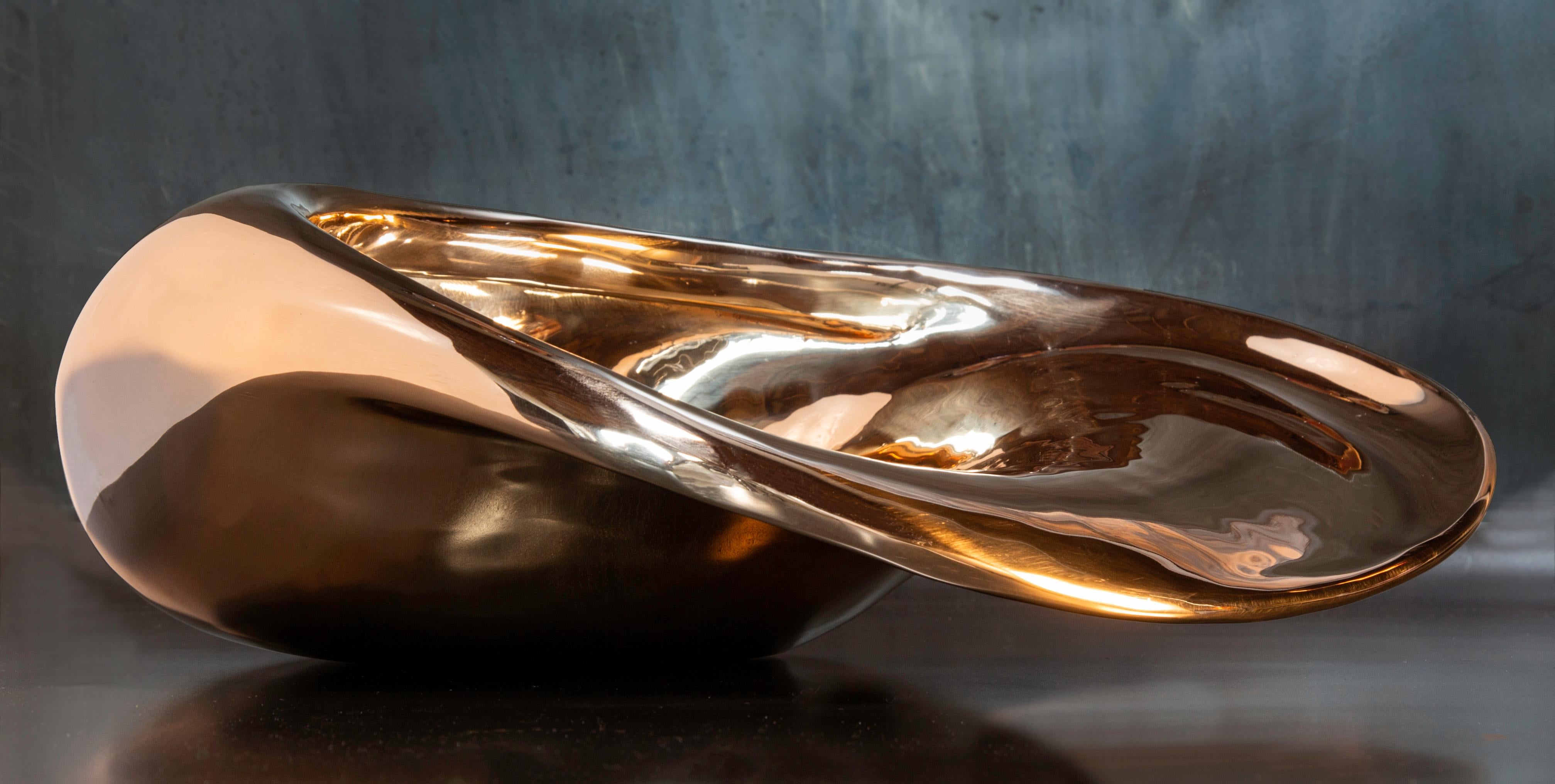 H57 Bowl or Vase in Polished Recycled Cast Red Bronze, by Jordan Mozer, USA 2007 For Sale 4