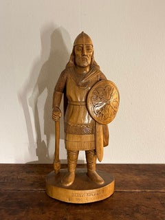H.64cm Hand-crafted "Eric Bloodaxe" Viking Sculpture, Norway