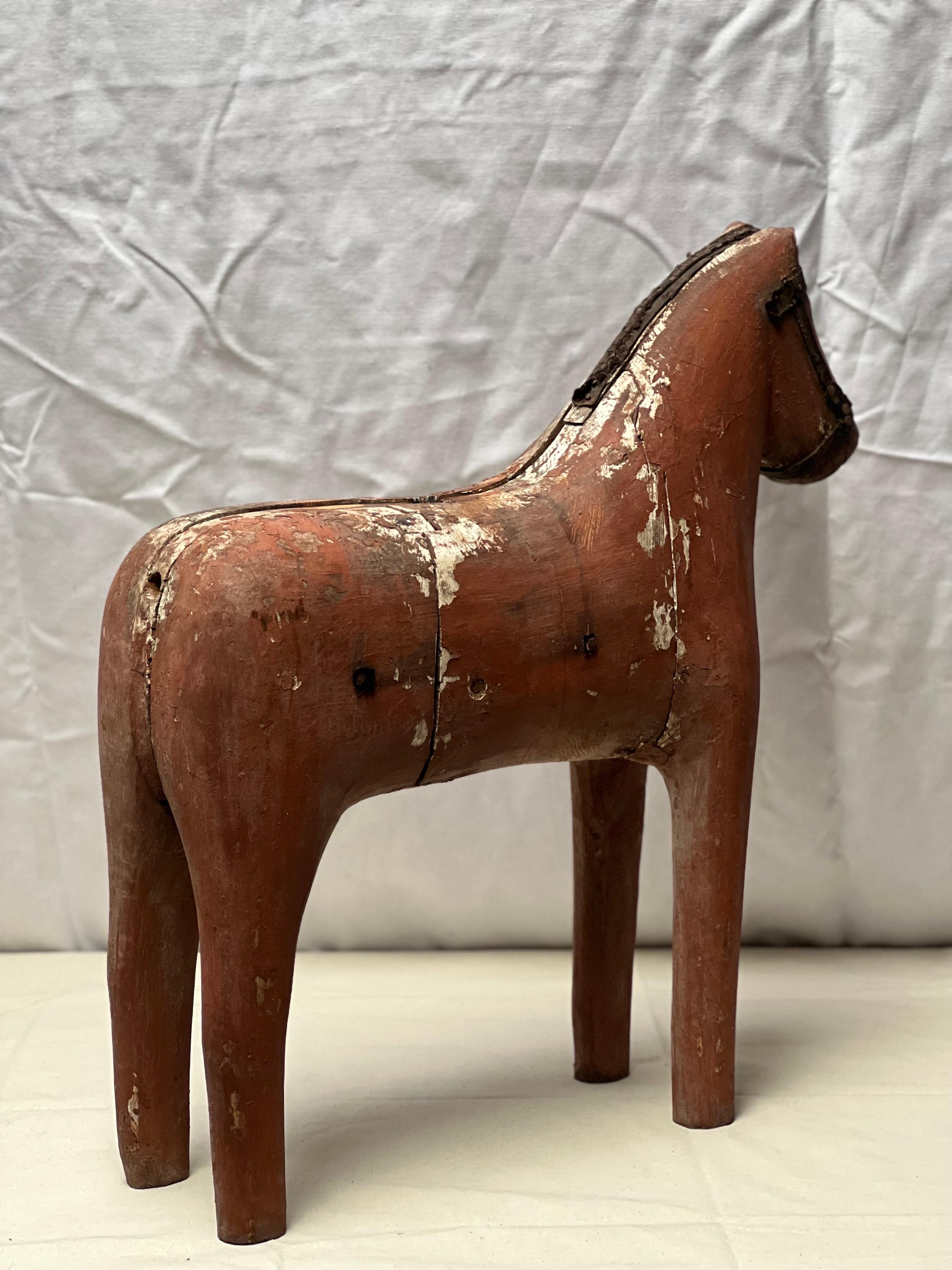 H67cm Cheval suédois, artisanat fait à la main vers 1800, élément très décoratif  en vente 2