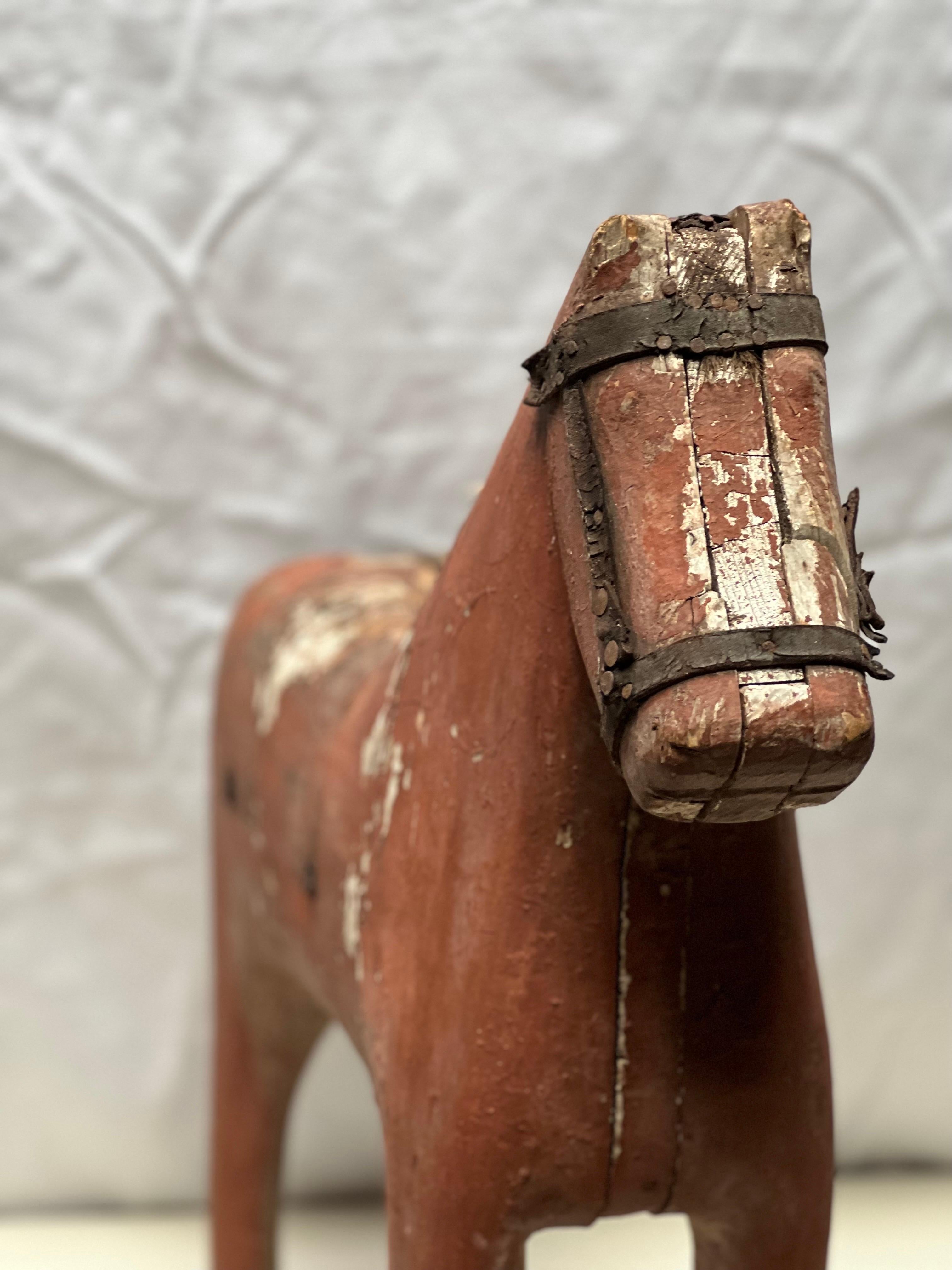 H67cm Swedish Horse, handmade folk craft circa 1800, highly decorative element  For Sale 1