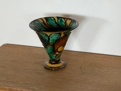 H.A. Kähler Hand-Painted Art Pottery Vase, Denmark, c.1920s–1930s