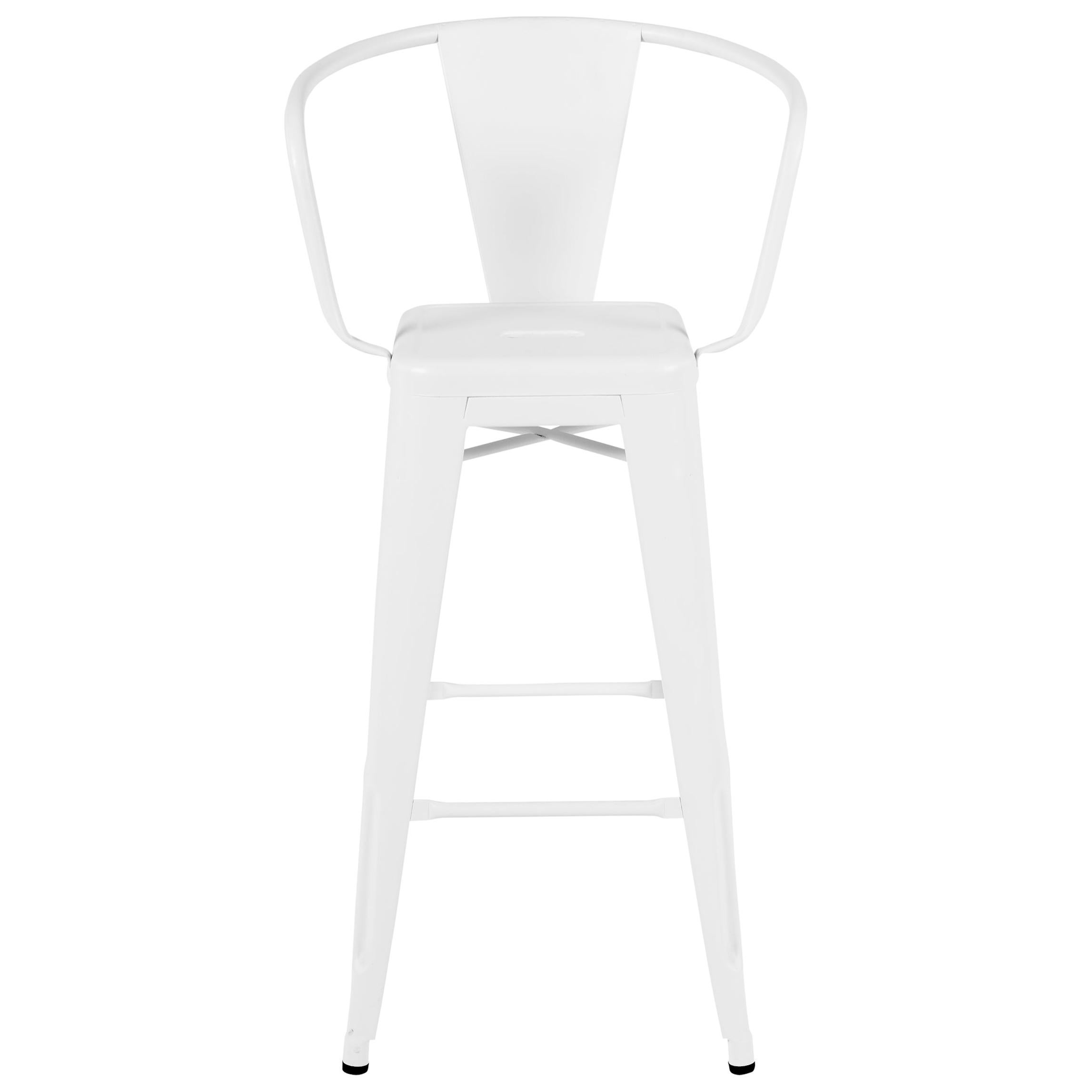 For Sale: White (Blanc) HA75 Steel Stool in Essential Colors by Tolix