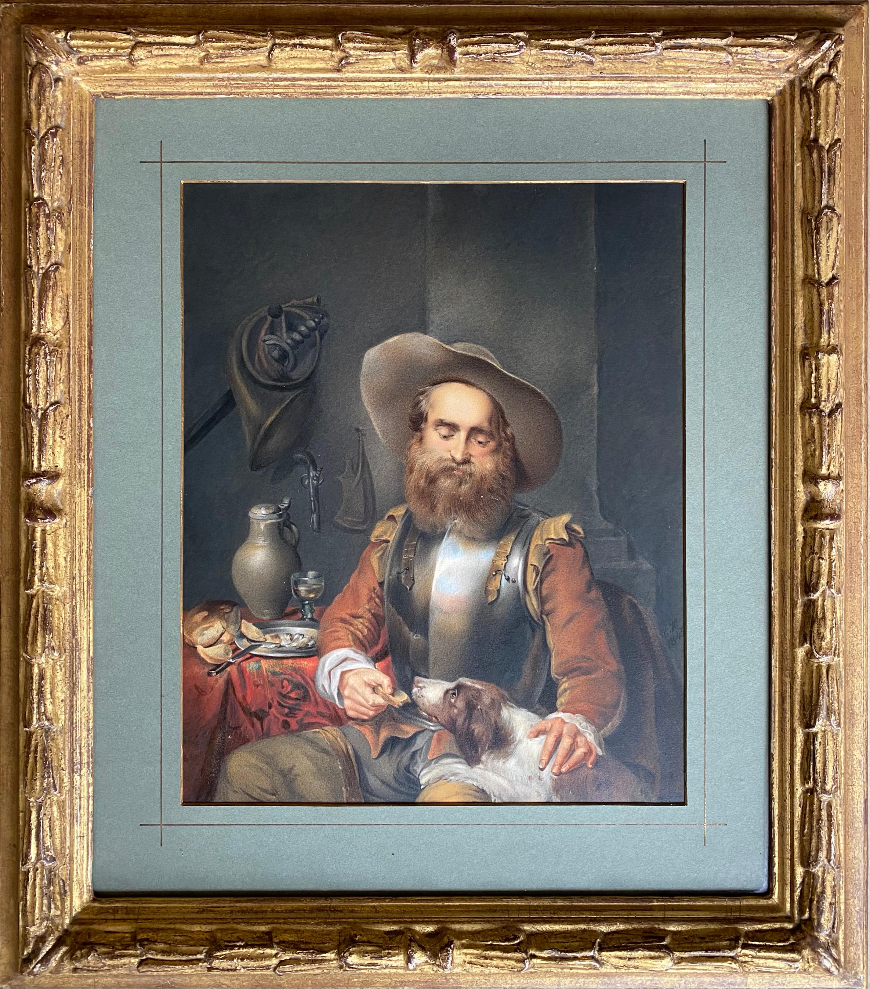 Un migliore amico" di Carl Haag, Erlangen 1820 - 1915 Oberwesel a. Reno, tedesco