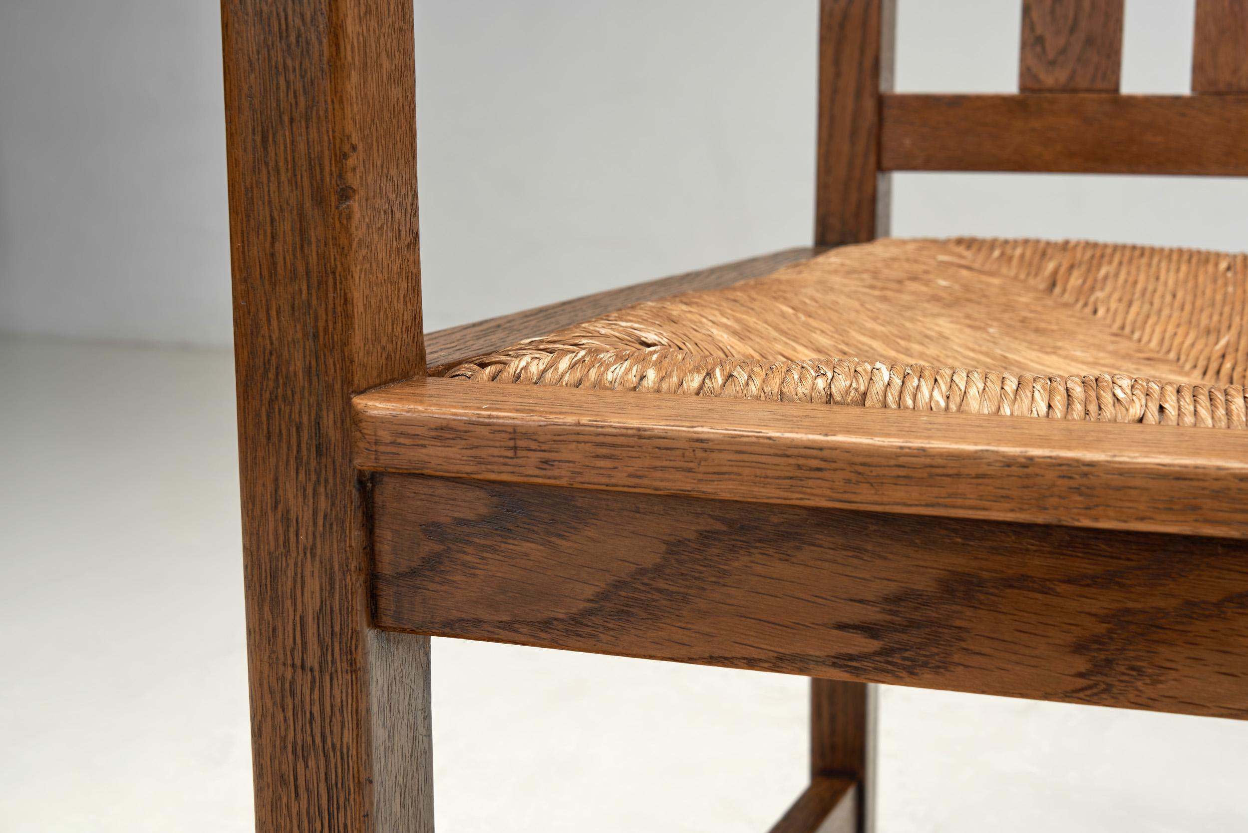 Fauteuil de l'école Haagse, Pays-Bas Première moitié du 20e siècle en vente 5