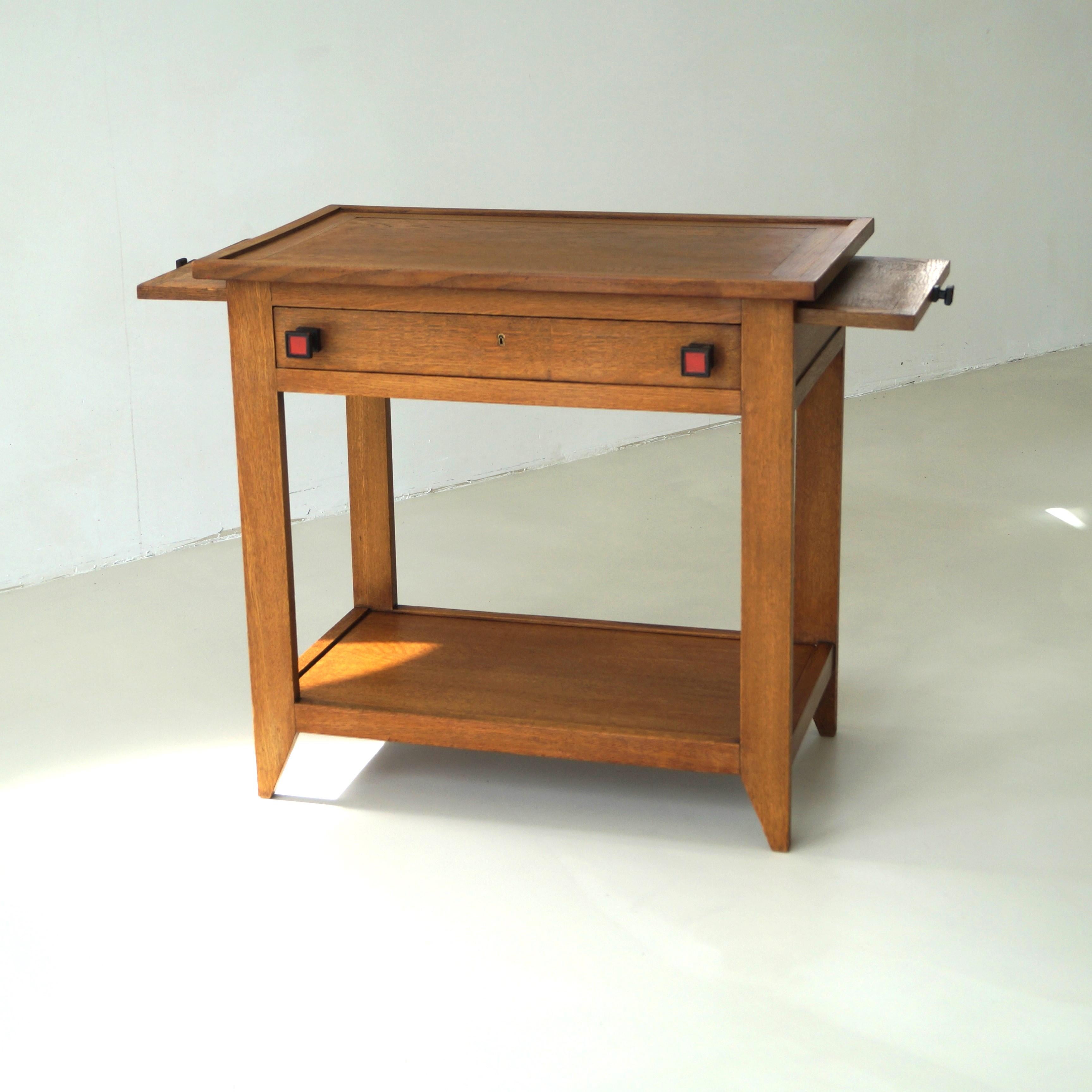 Niederländischer Art-Déco-Beistell- oder Serviertisch der Haagse-Schule von Wouda für Pander, 1920er Jahre im Angebot 9