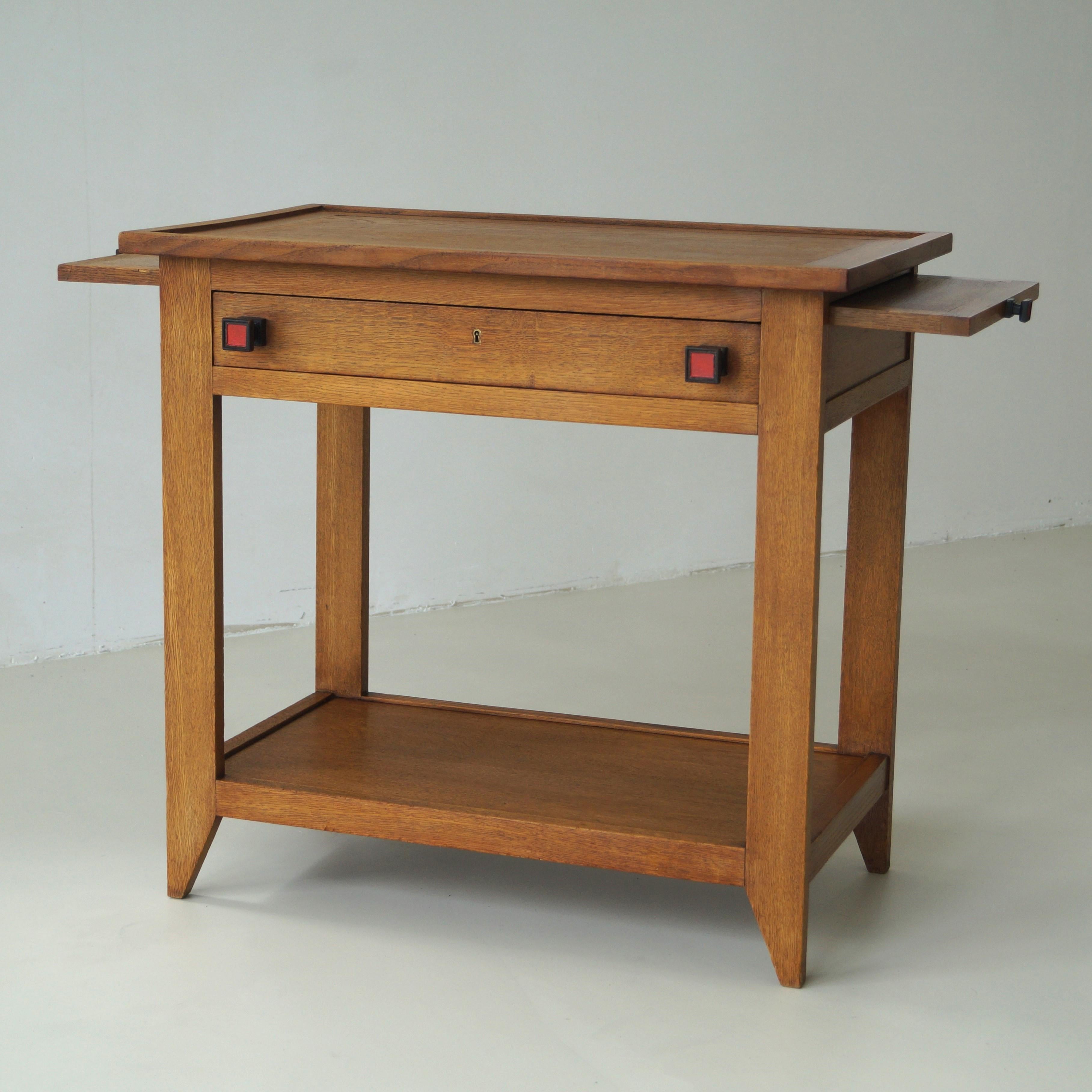 Niederländischer Art-Déco-Beistell- oder Serviertisch der Haagse-Schule von Wouda für Pander, 1920er Jahre im Angebot 3