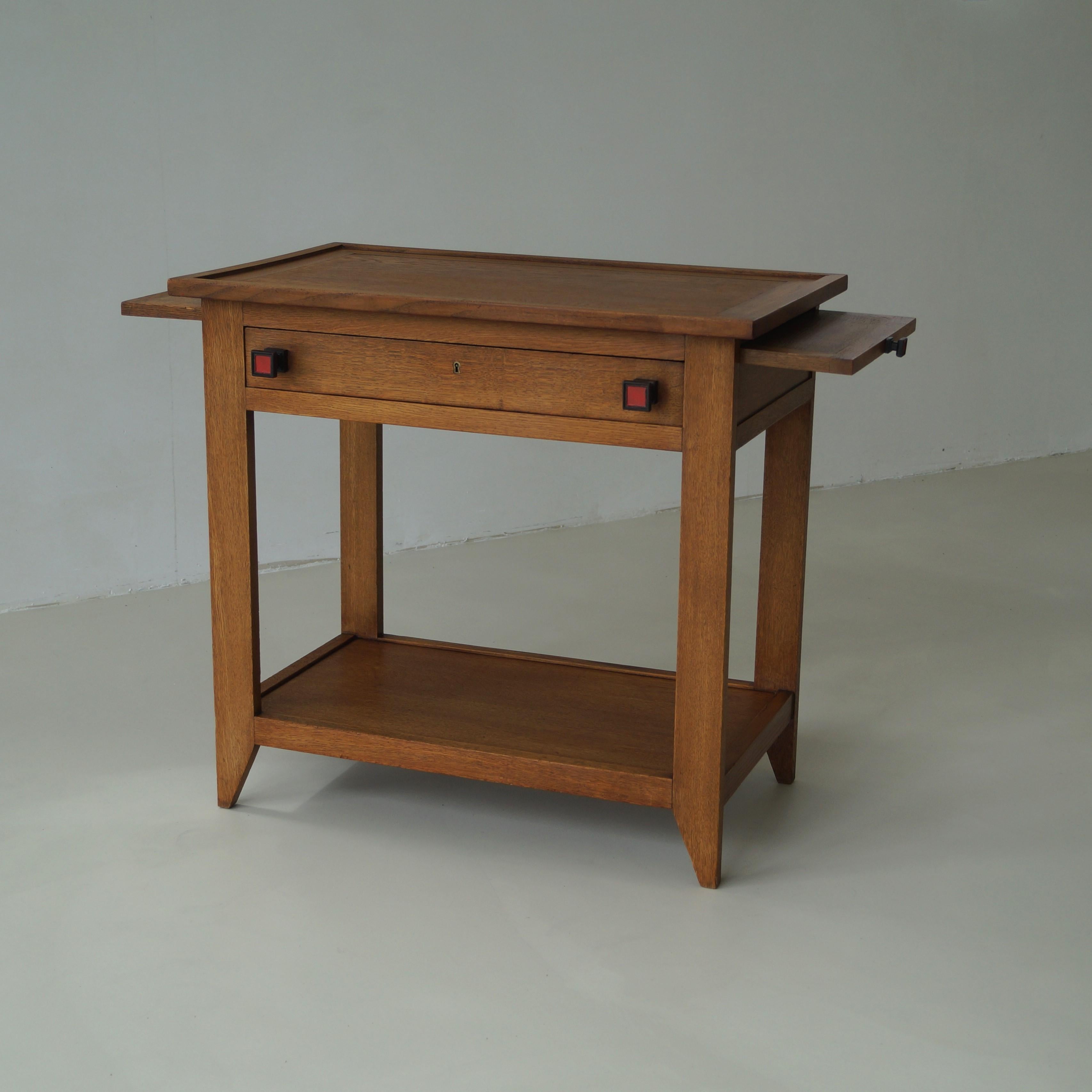 Niederländischer Art-Déco-Beistell- oder Serviertisch der Haagse-Schule von Wouda für Pander, 1920er Jahre im Angebot 5