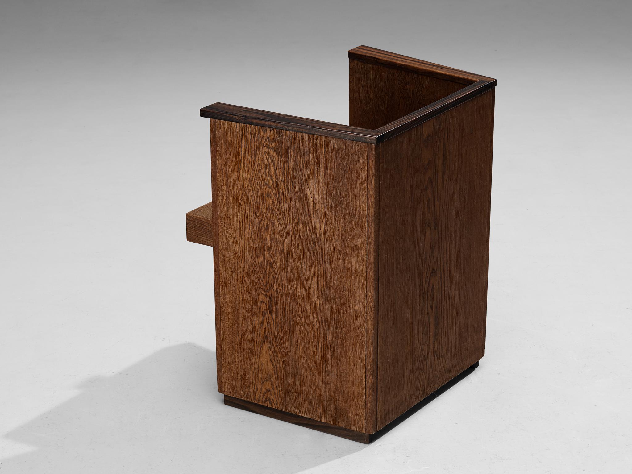 Wood Haagse School P.E.L.Izeren for De Genneper Molen Chair