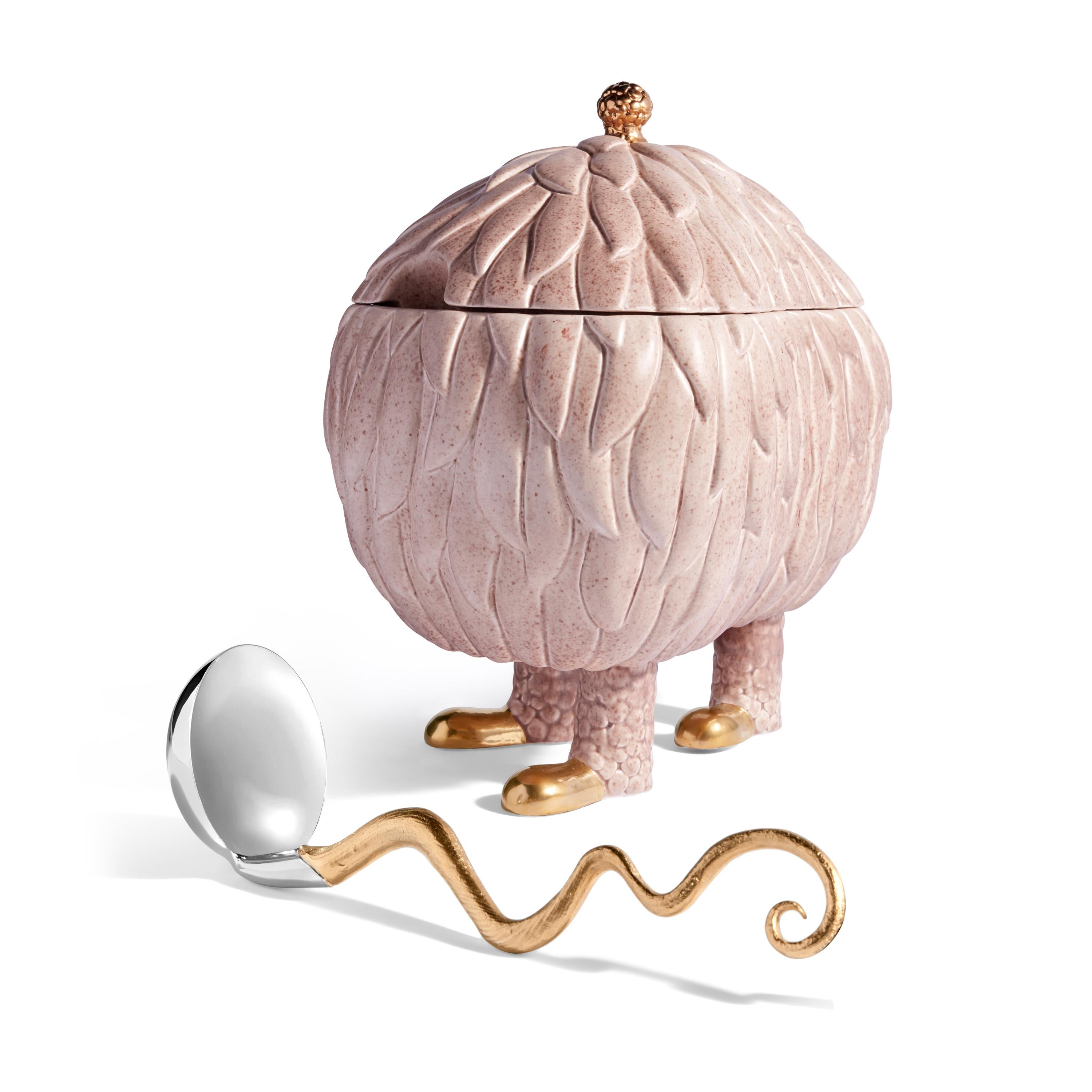 European Haas Lukas Soup Monster Tureen - Pink For Sale
