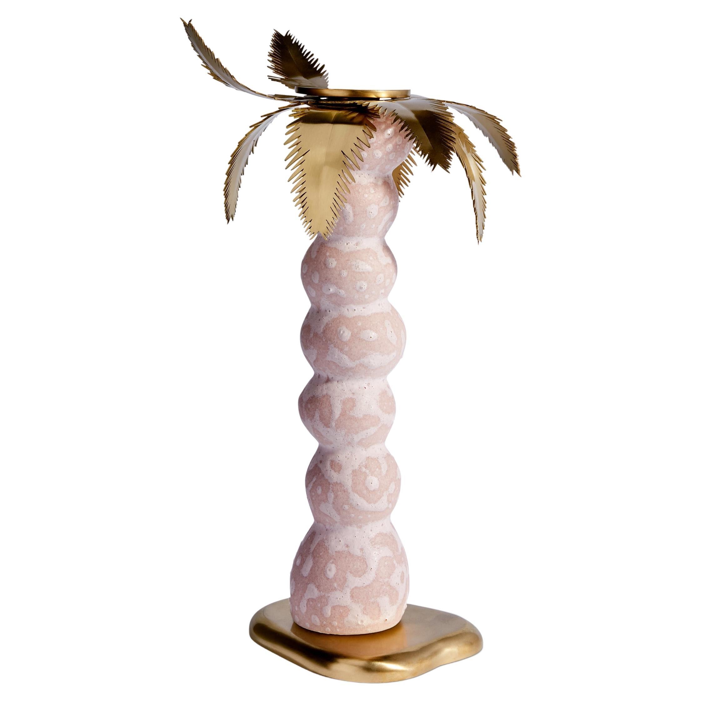 Haas Mojave Palm Candlestick - Pink For Sale