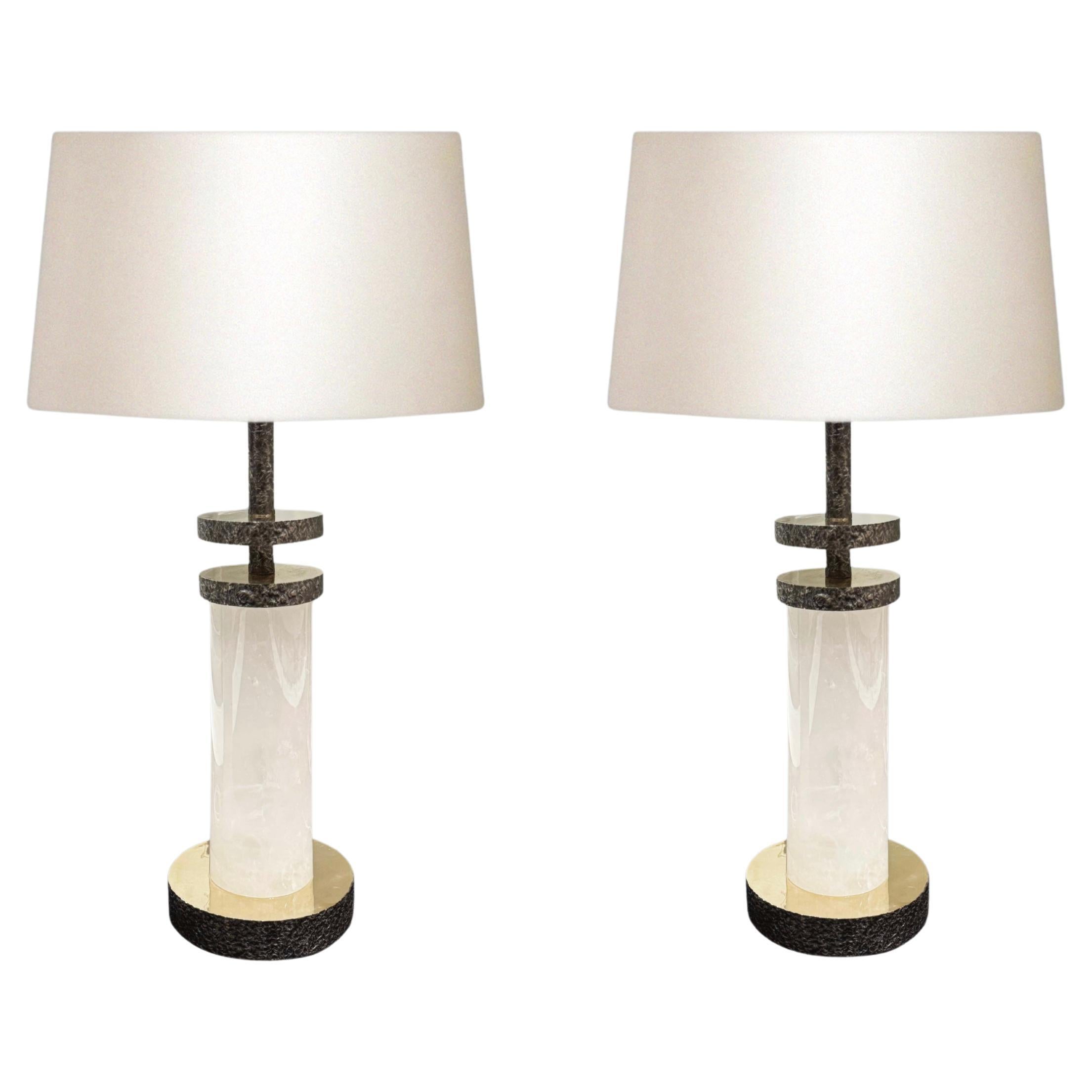 HAB36 Lampes en cristal de roche