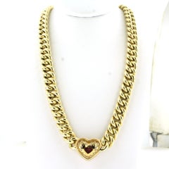 Haban - Halskette mit Rubin und Diamant im Brillantschliff - 37 cm