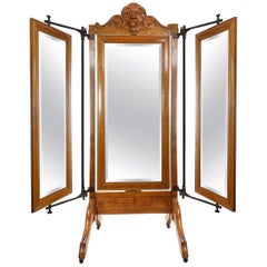 Haberdasher's Triple Cheval Dressing Mirror