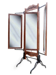 Haberdasher's Triple John B. Willard Dressing Mirror 1897