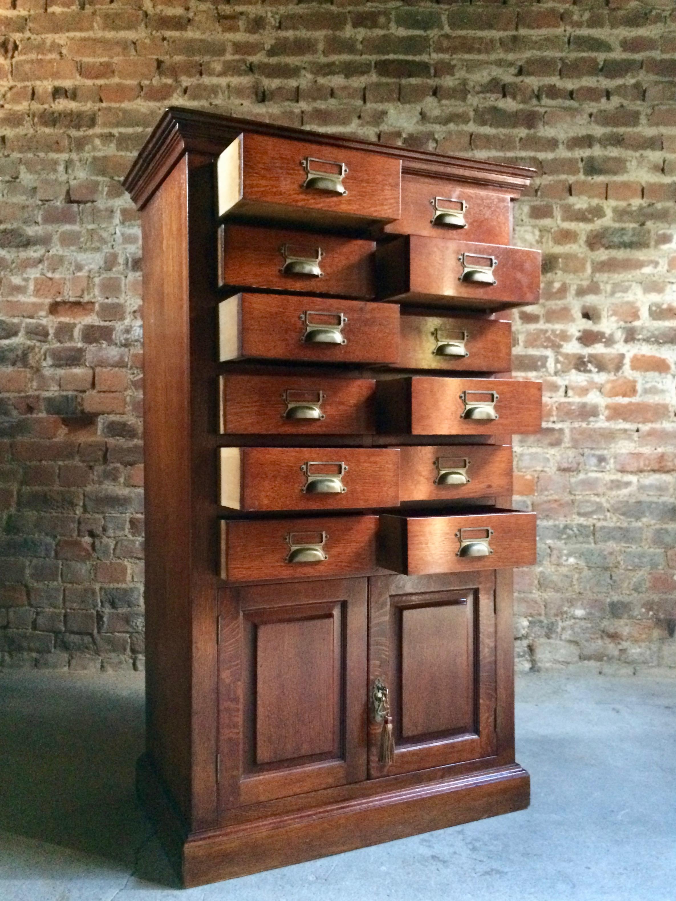 Early 20th Century Haberdashery Chest of Drawers Collectors Cabinet Oak Industrial Loft Style