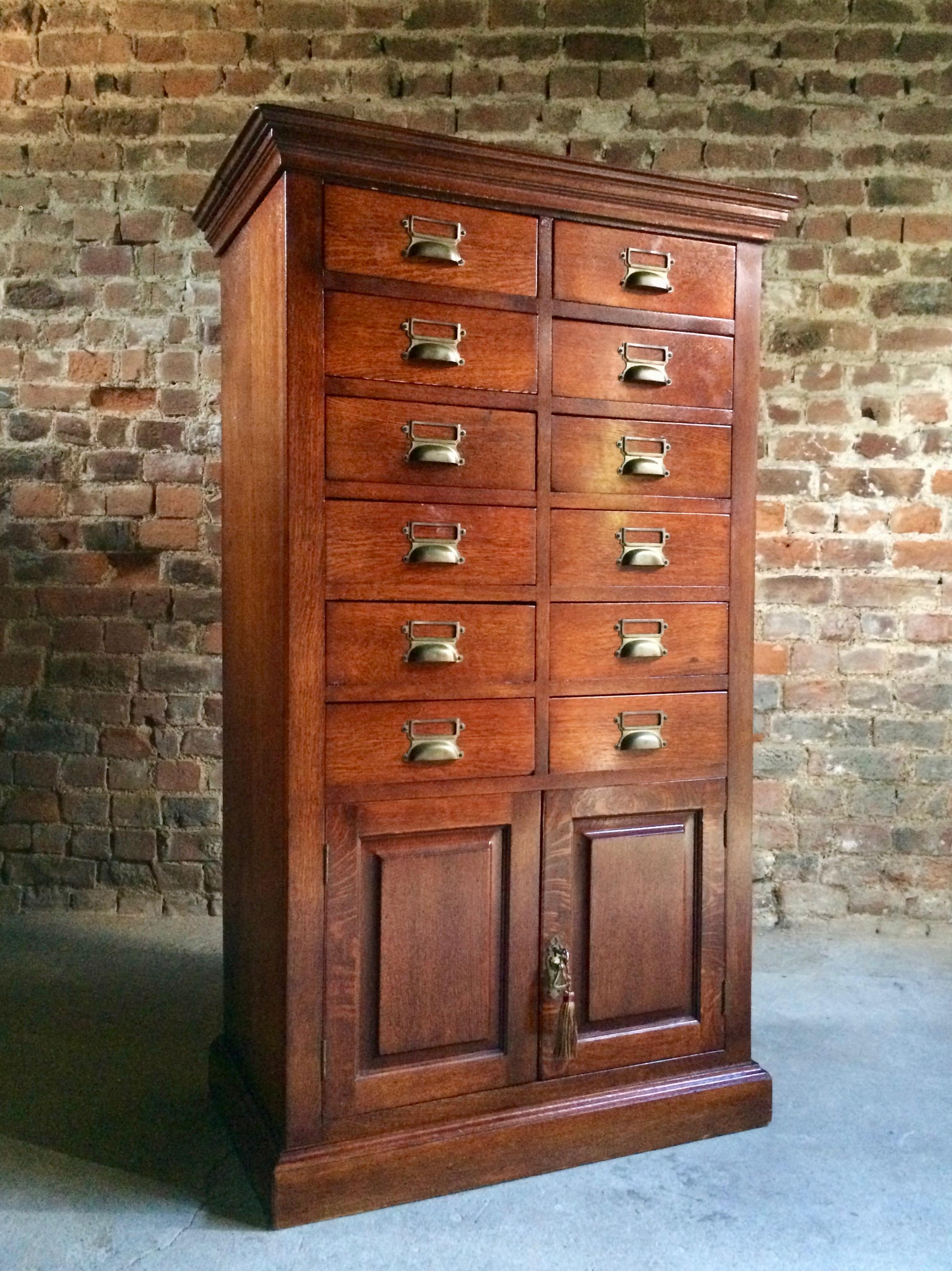 Haberdashery Chest of Drawers Collectors Cabinet Oak Industrial Loft Style 1