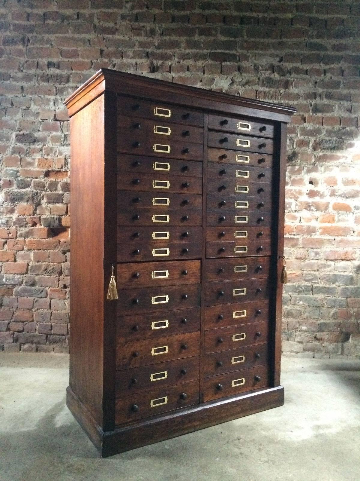 19th Century Haberdashery Chest of Drawers Museum Cabinet Industrial Loft Style, 1890