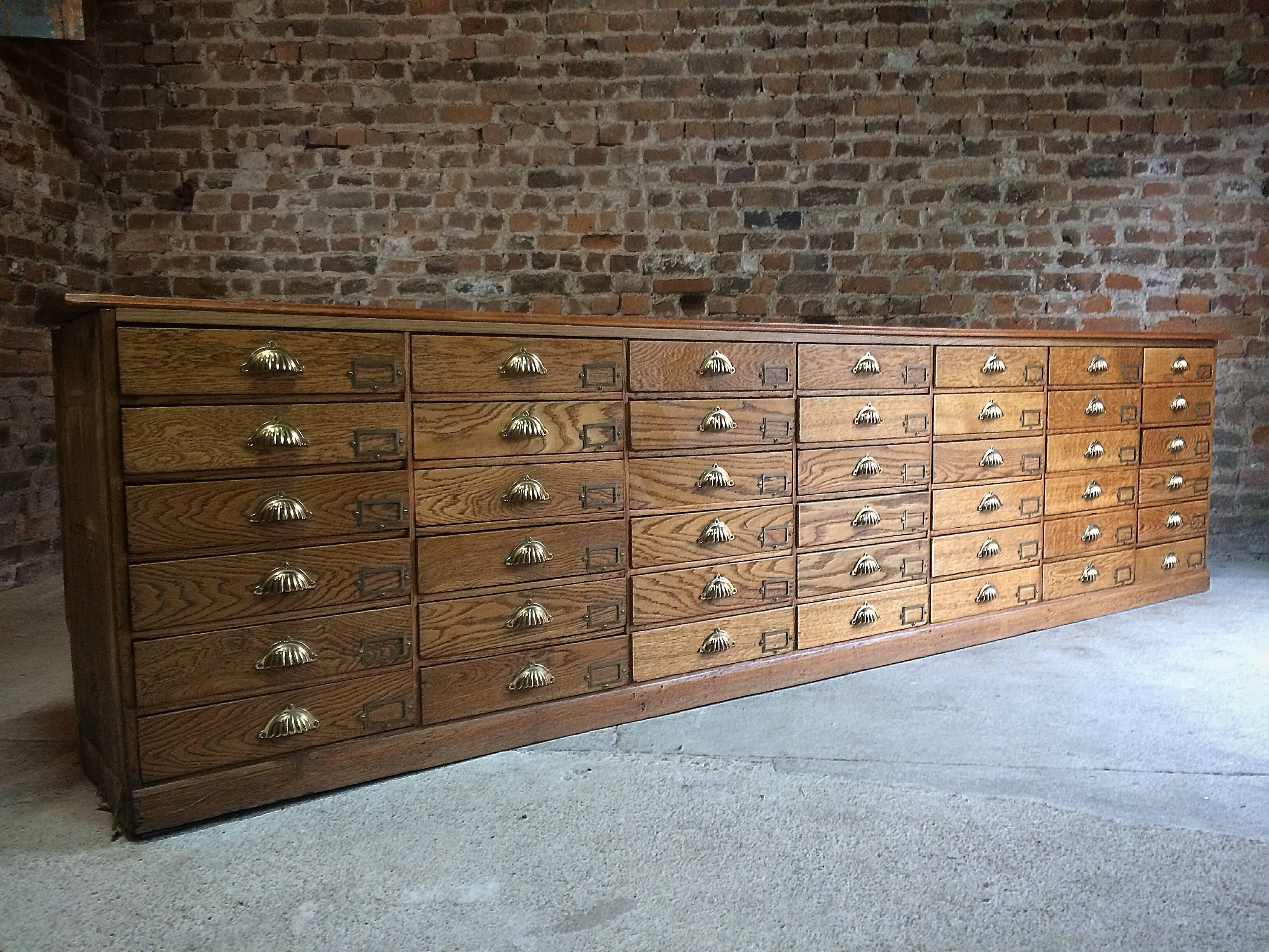 Haberdashery Chest of Drawers Shop Counter Oak Antique Loft Industrial Style 7