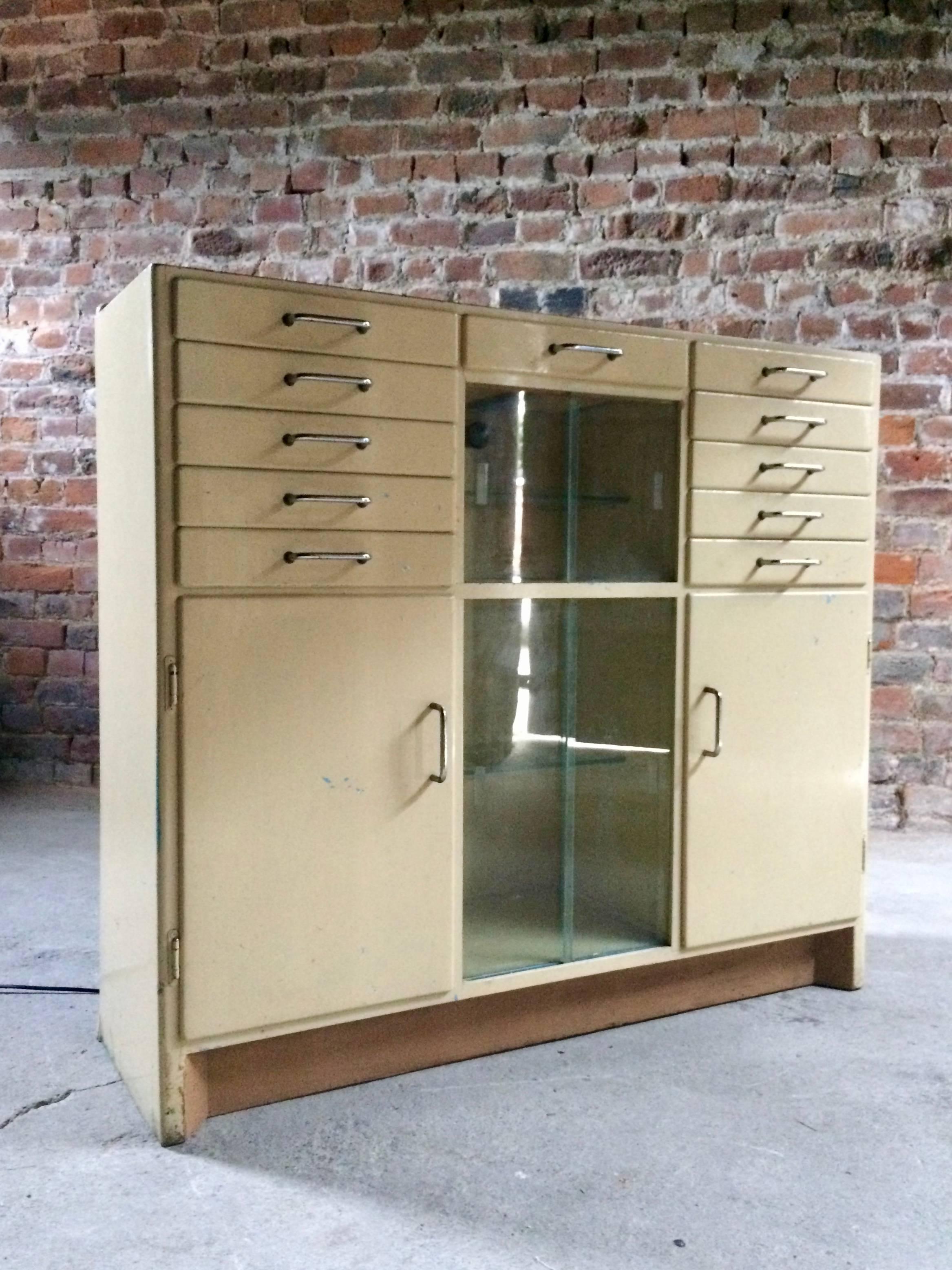 20th Century Haberdashery Dentists Cabinet Medical Chest Cupboard Edward Doherty & Son, 1930s