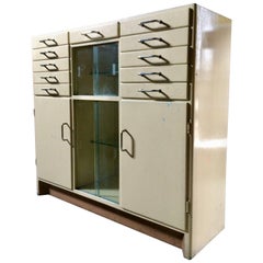 Vintage Haberdashery Dentists Cabinet Medical Chest Cupboard Edward Doherty & Son, 1930s