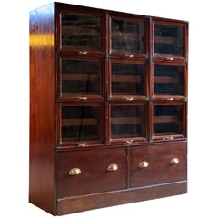 drapers cabinet Haberdashery Drapers Shop Display Cabinet Mahogany Loft Style, circa 1940