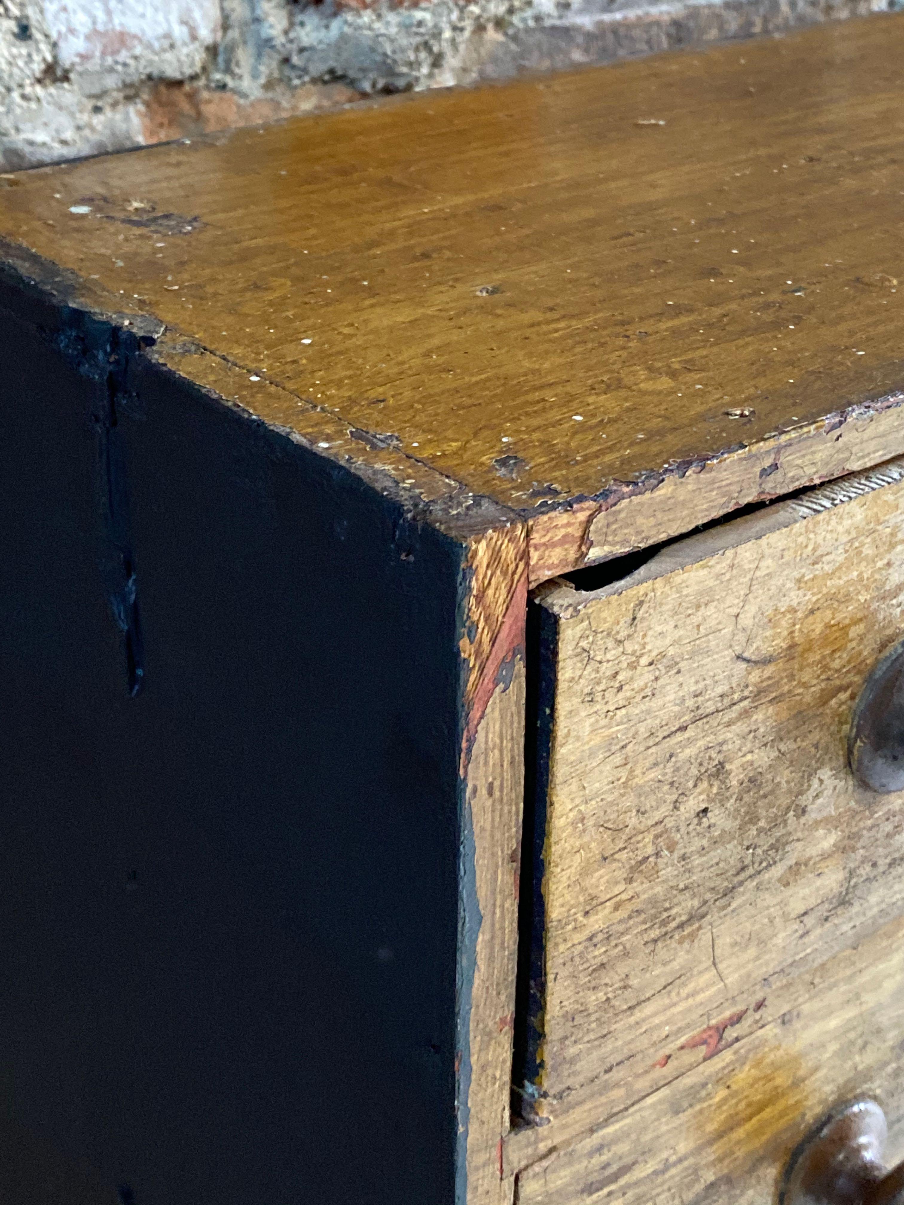 Haberdashery Industrial Engineers Chest of Drawers Loft Style, circa 1940s In Distressed Condition In Longdon, Tewkesbury