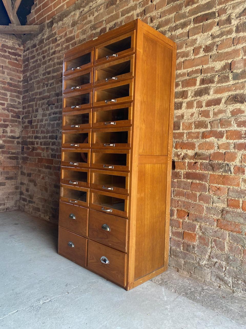 Haberdashery Oak Cabinet, circa 1930 4