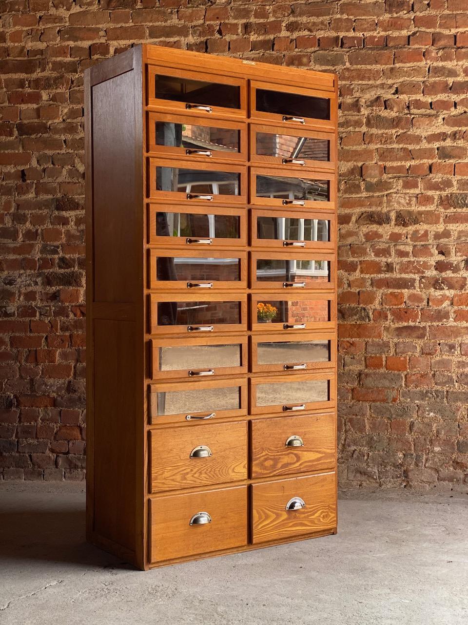 Mid-20th Century Haberdashery Oak Cabinet, circa 1930