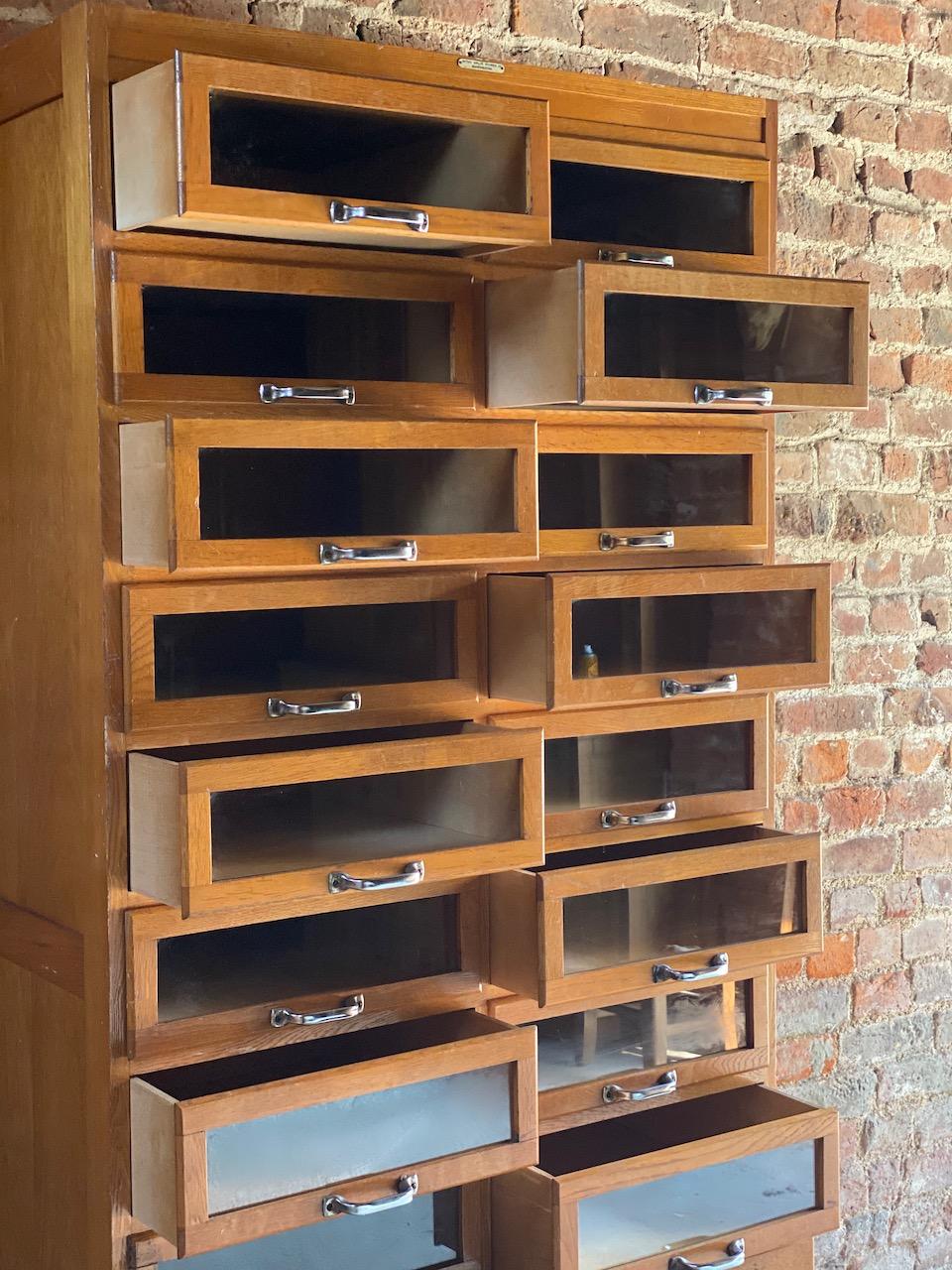 Haberdashery Oak Cabinet, circa 1930 2