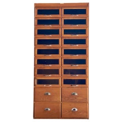 Vintage Haberdashery Oak Cabinet, circa 1930