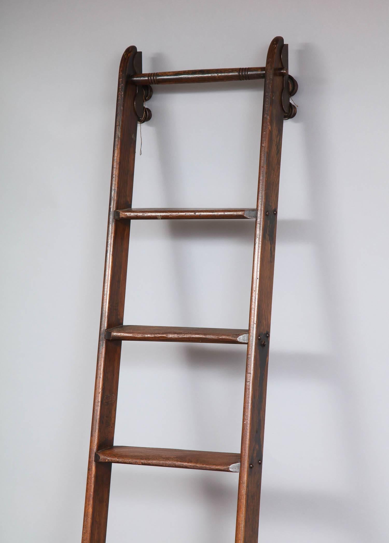 Haberdashery Rolling Ladder In Good Condition In Greenwich, CT