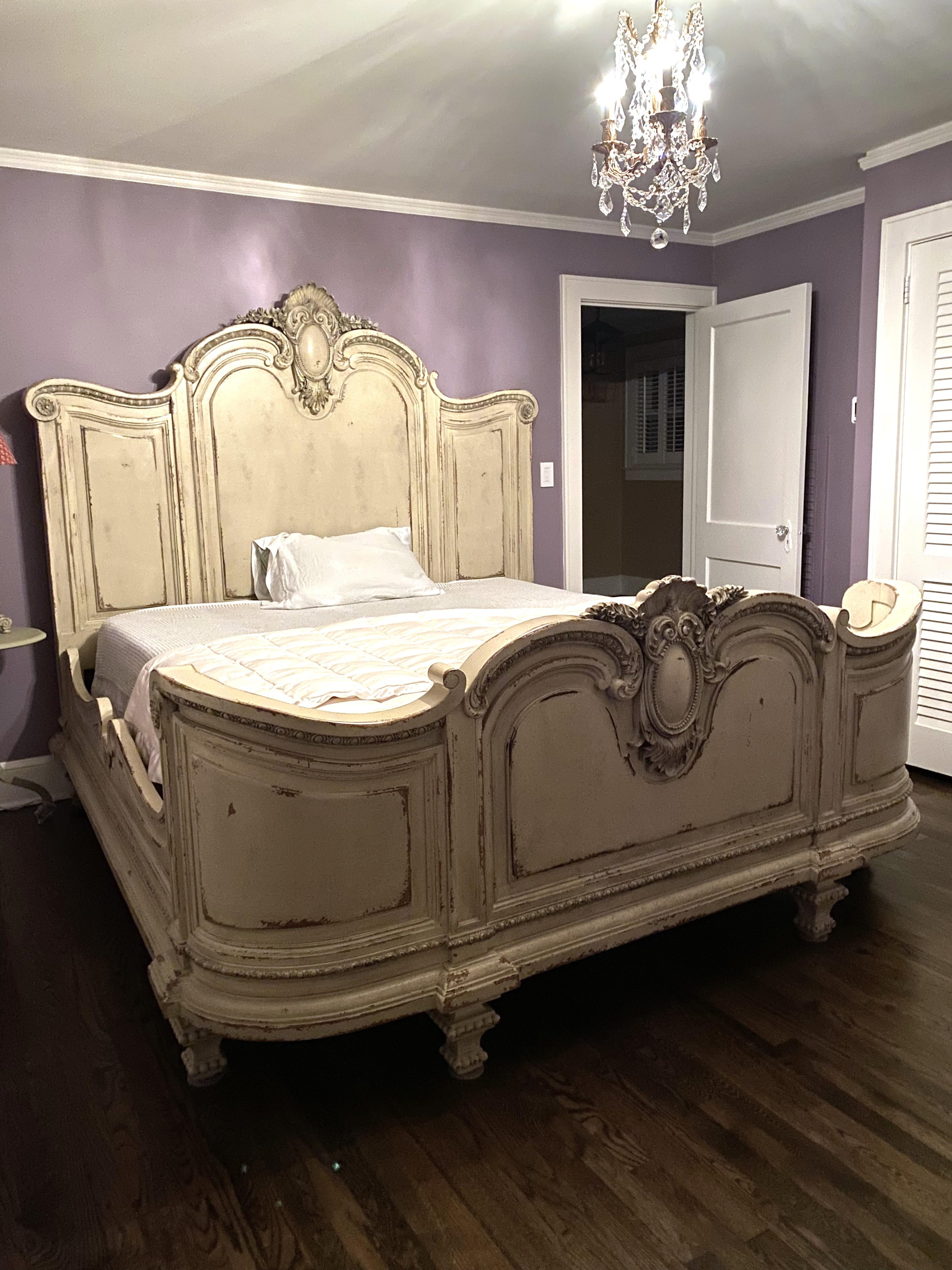 Habersham Florentina Cama Sin Guirnalda Cabecero Piecero California King Tallado a mano en venta