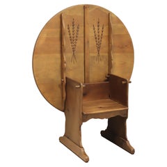 HABERSHAM Pine Tilt-Top Hutch Dining Table