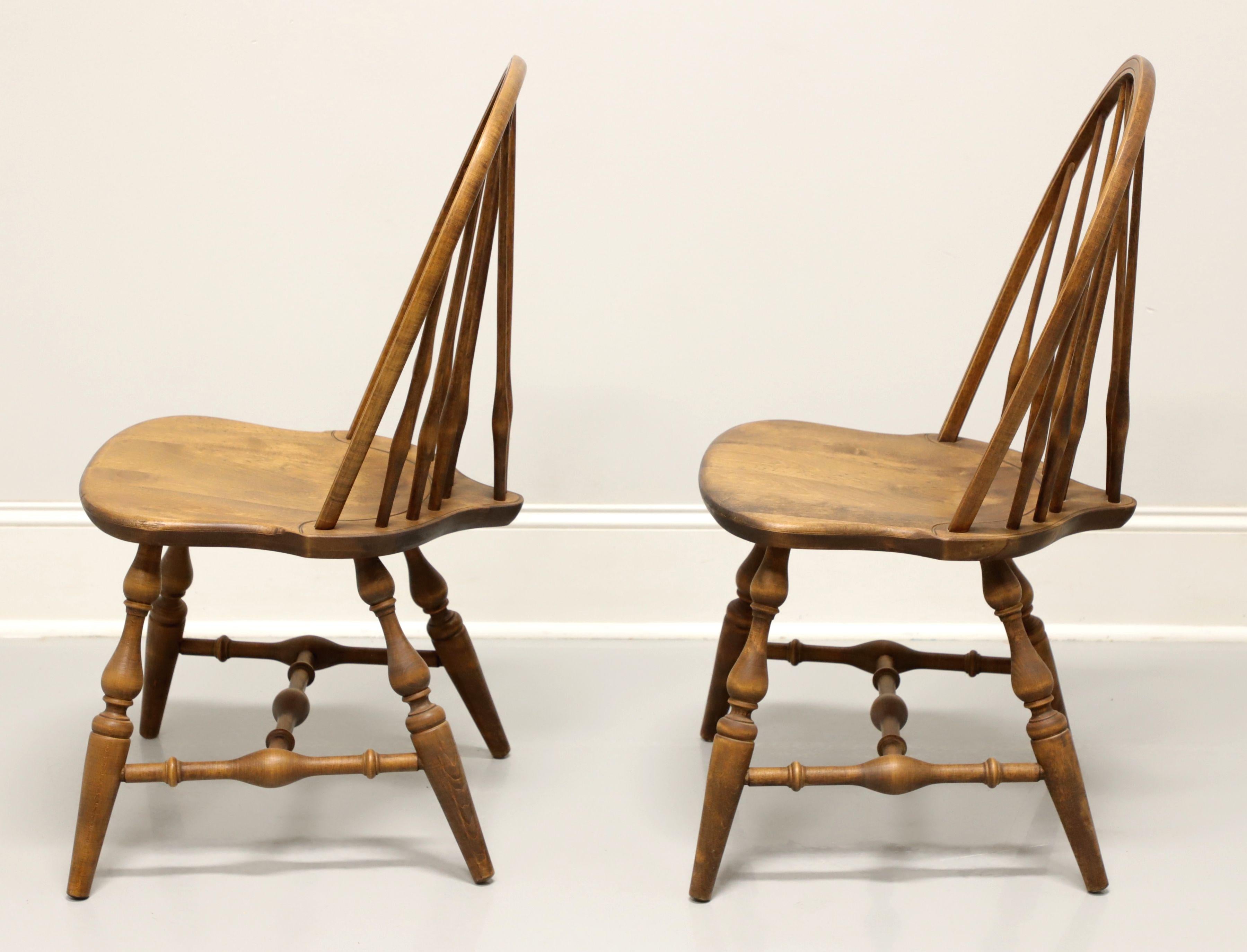 20th Century HABERSHAM Pine Windsor Dining Side Chairs - Pair A