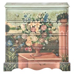 Used Habersham Plantation Hand Painted Trompe L'oeil Provincial Chest of Drawers