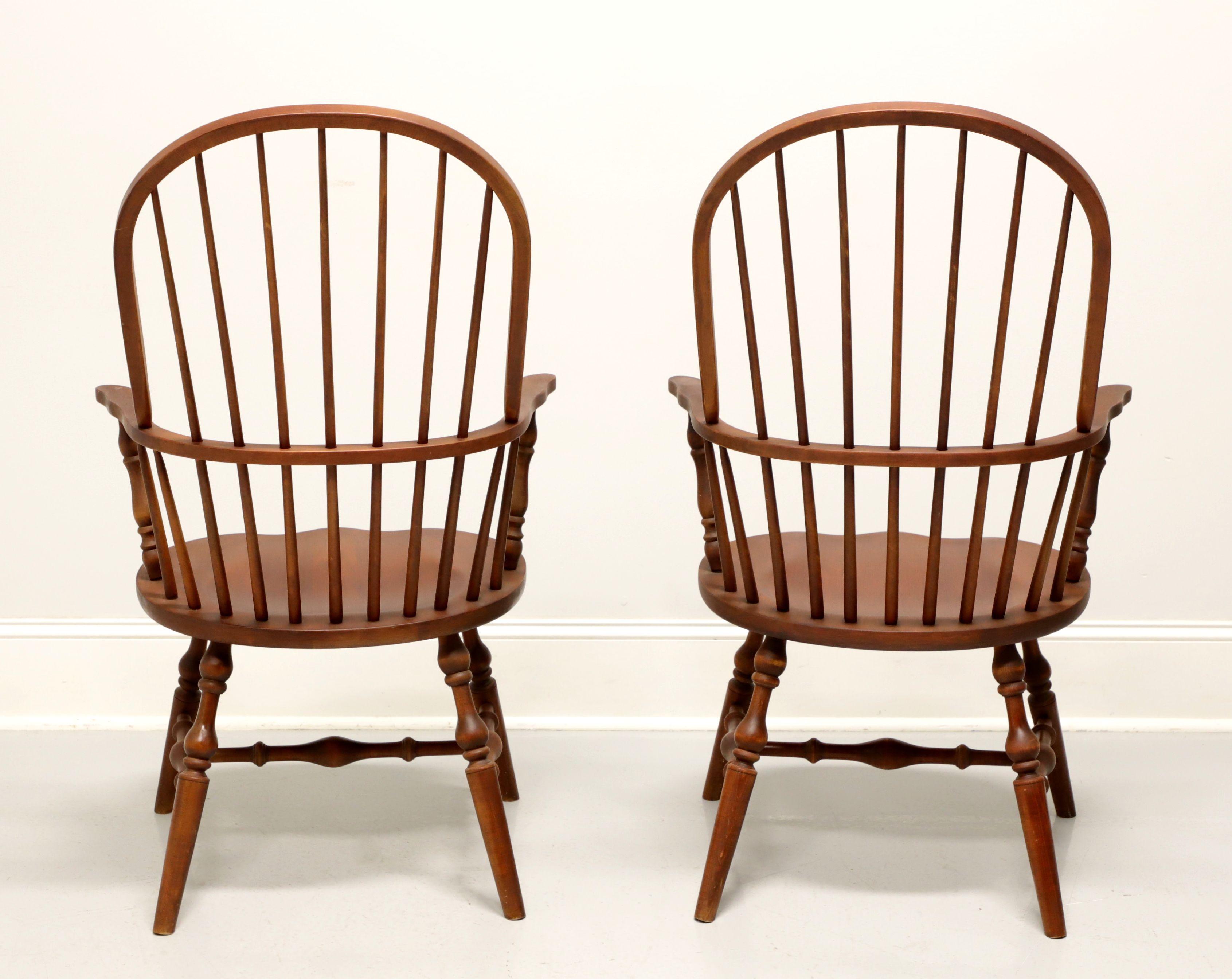 HABERSHAM Plantation Maple Windsor Armchairs - Pair In Good Condition In Charlotte, NC